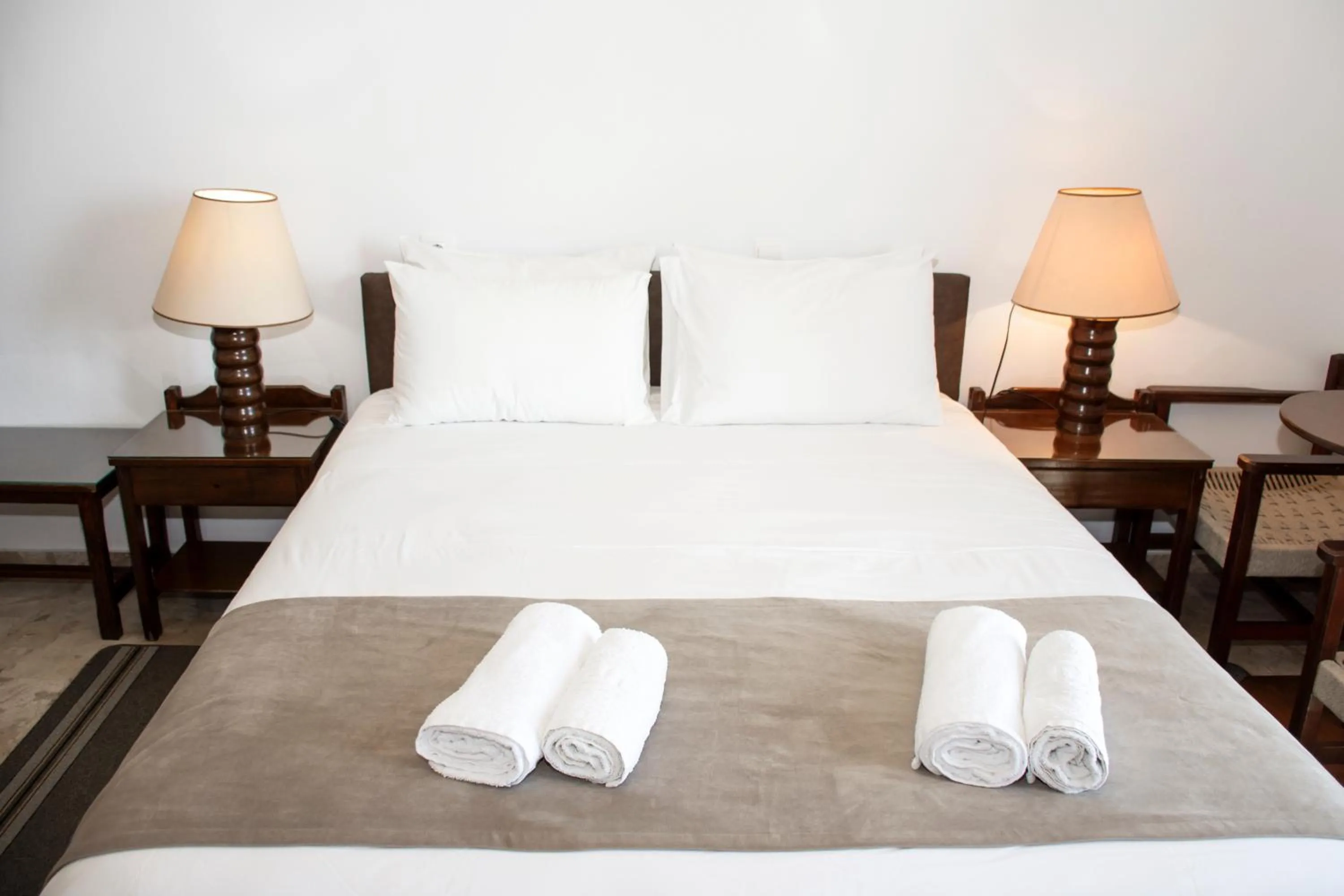 Bed in Argo Rooms-Papadakis