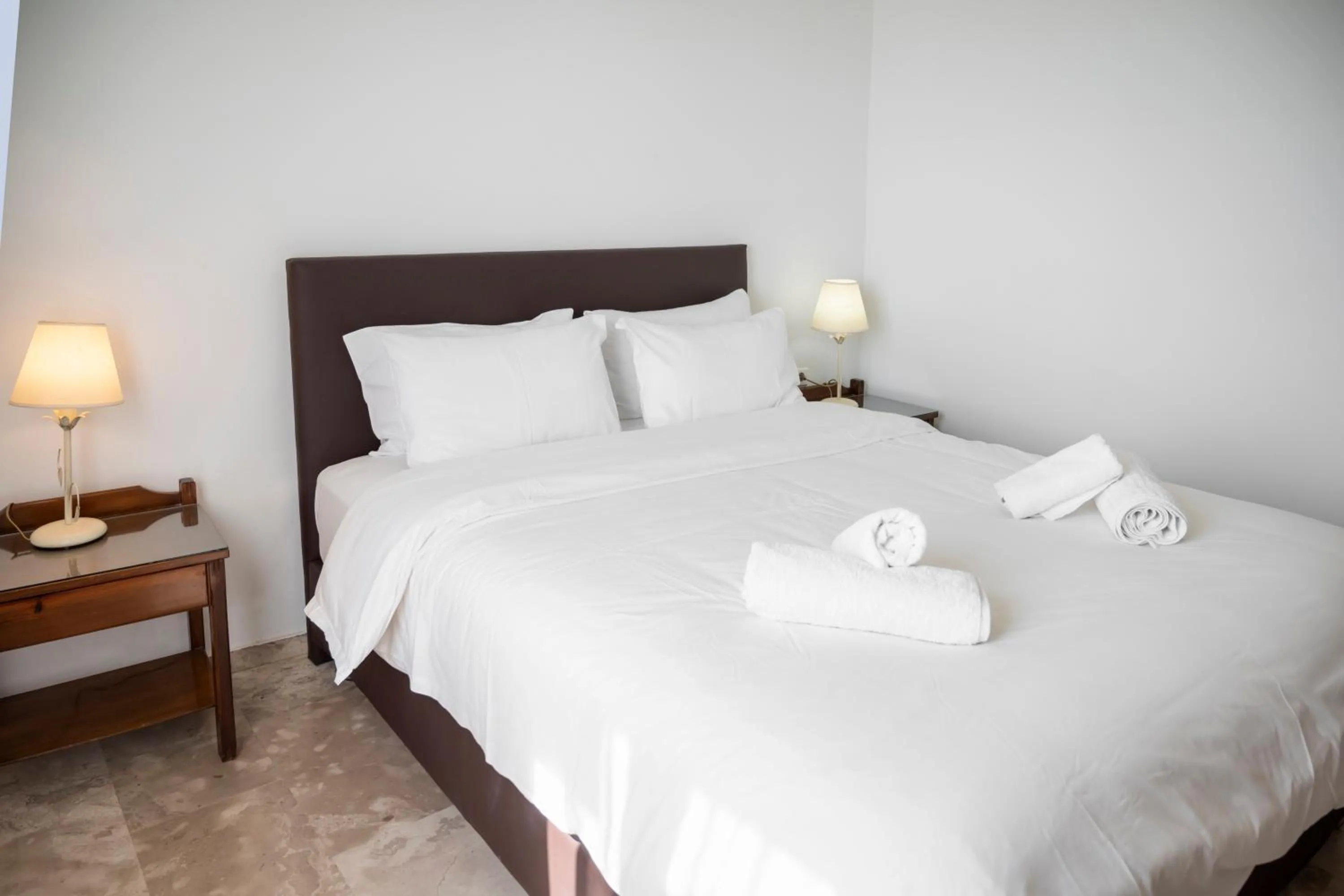 Bed in Argo Rooms-Papadakis