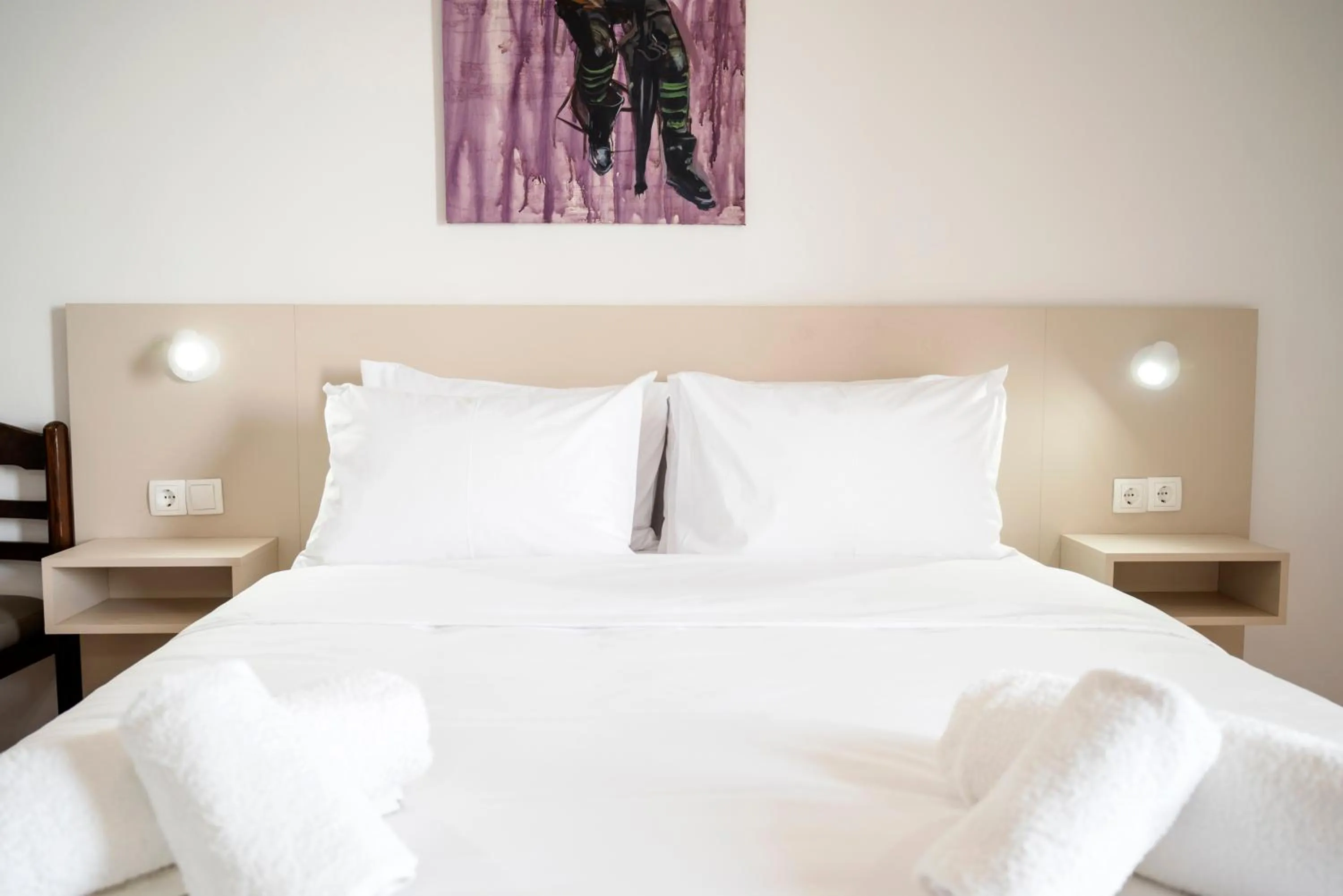 Bed in Argo Rooms-Papadakis