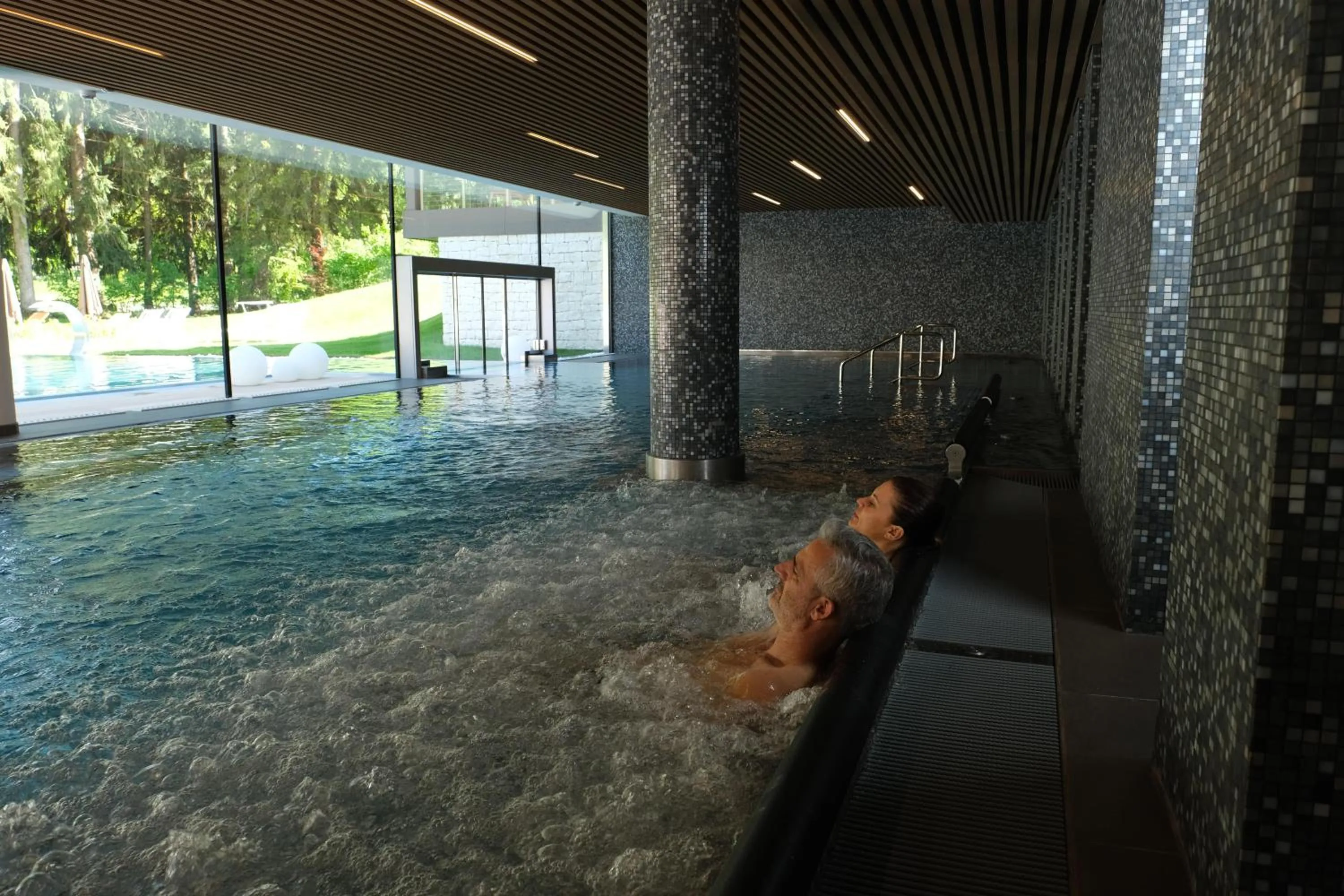 Pool view in Grand Hotel Terme Di Comano