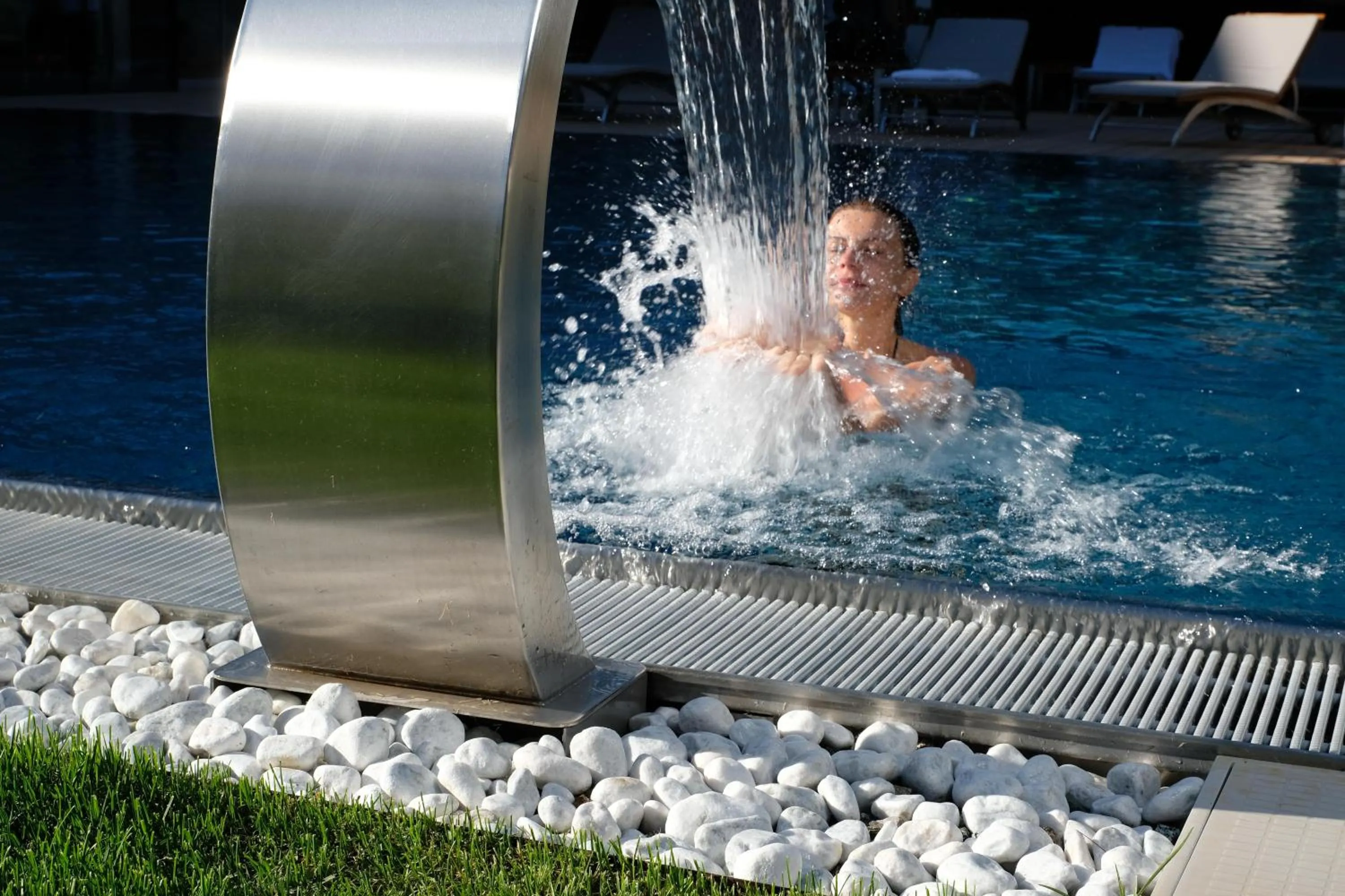 Pool view in Grand Hotel Terme Di Comano