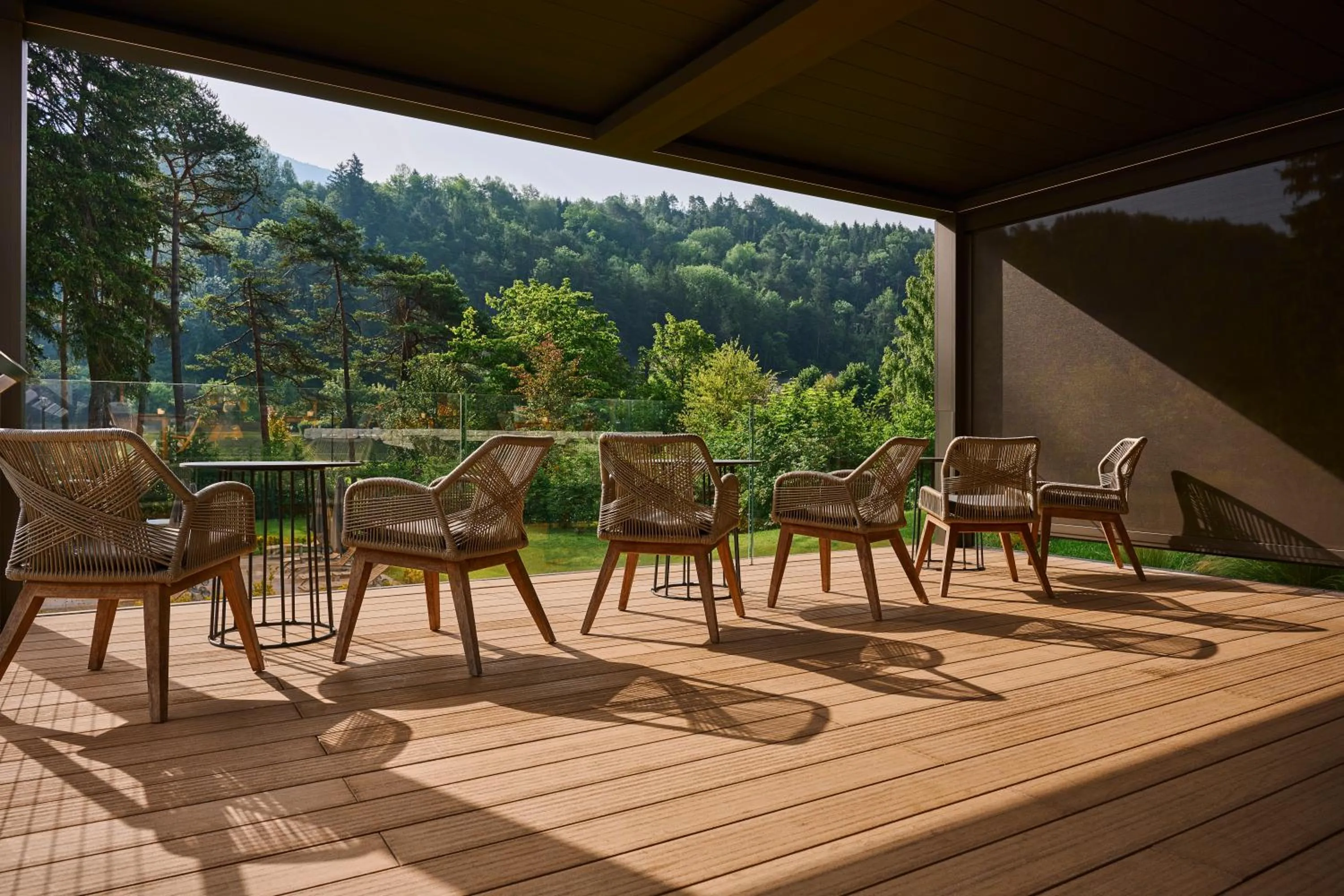 Balcony/Terrace in Grand Hotel Terme Di Comano