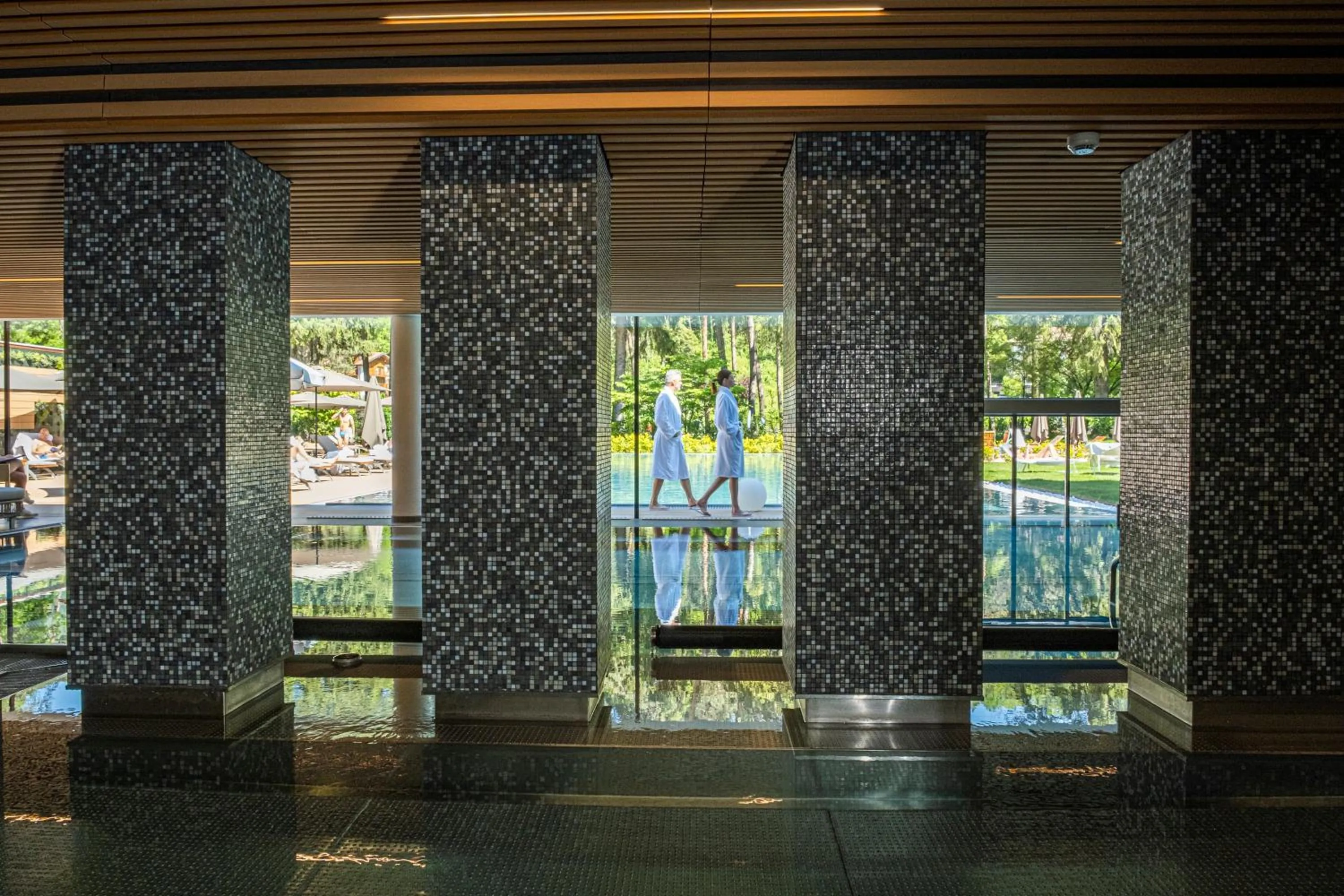 Pool view in Grand Hotel Terme Di Comano