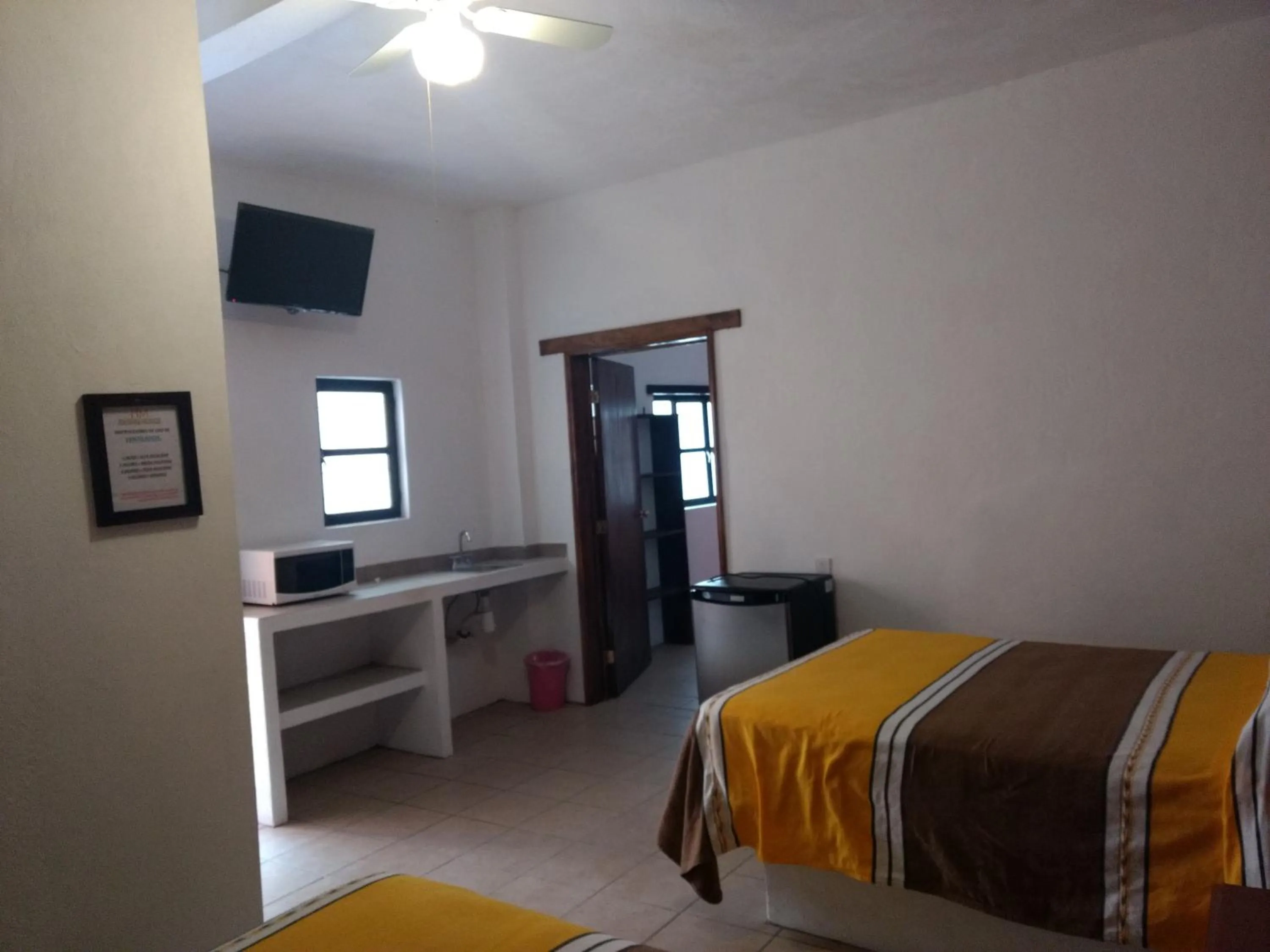 Bed in Hotel Hacienda Morales.