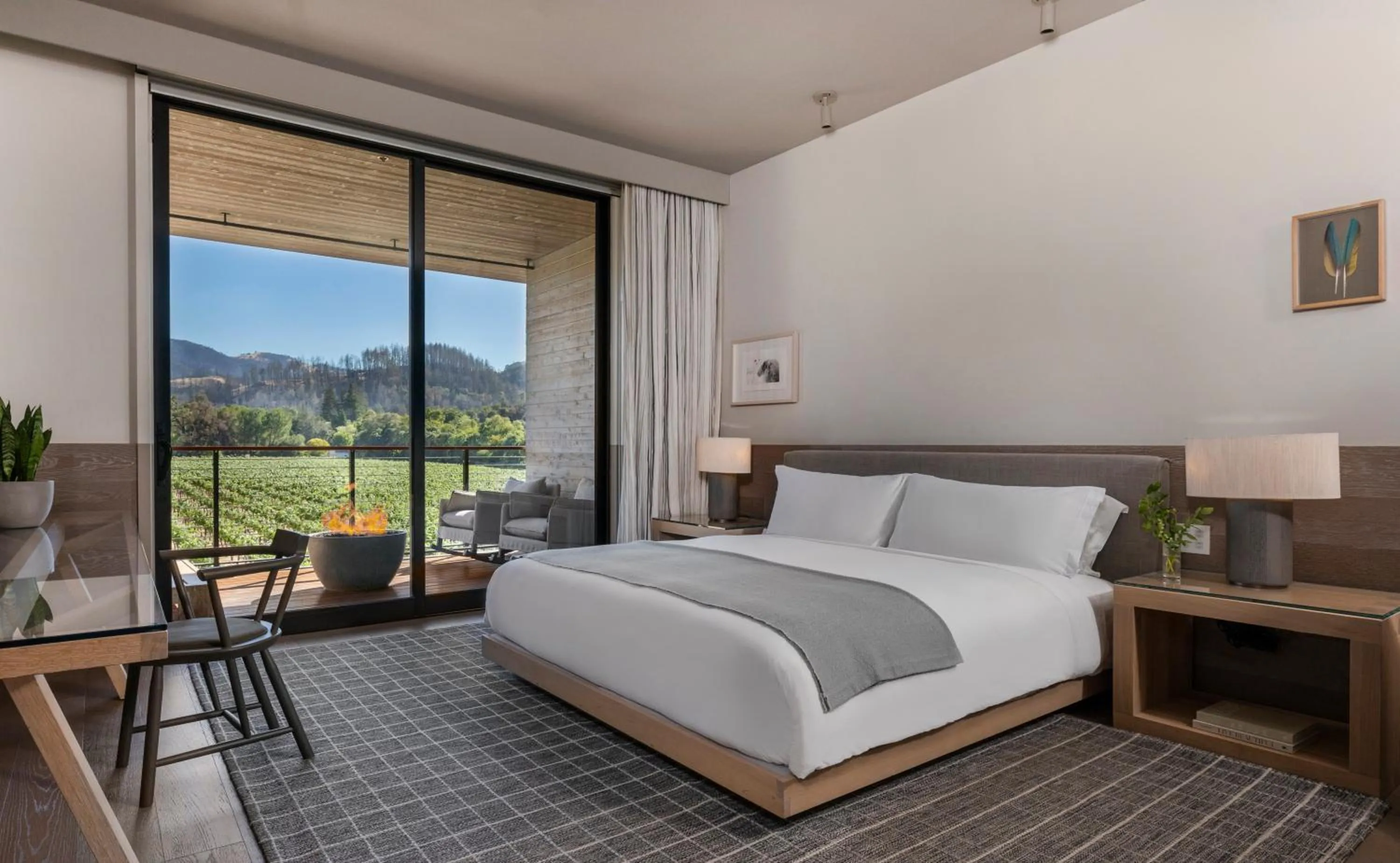 Bed in Alila Napa Valley, a Hyatt Resort
