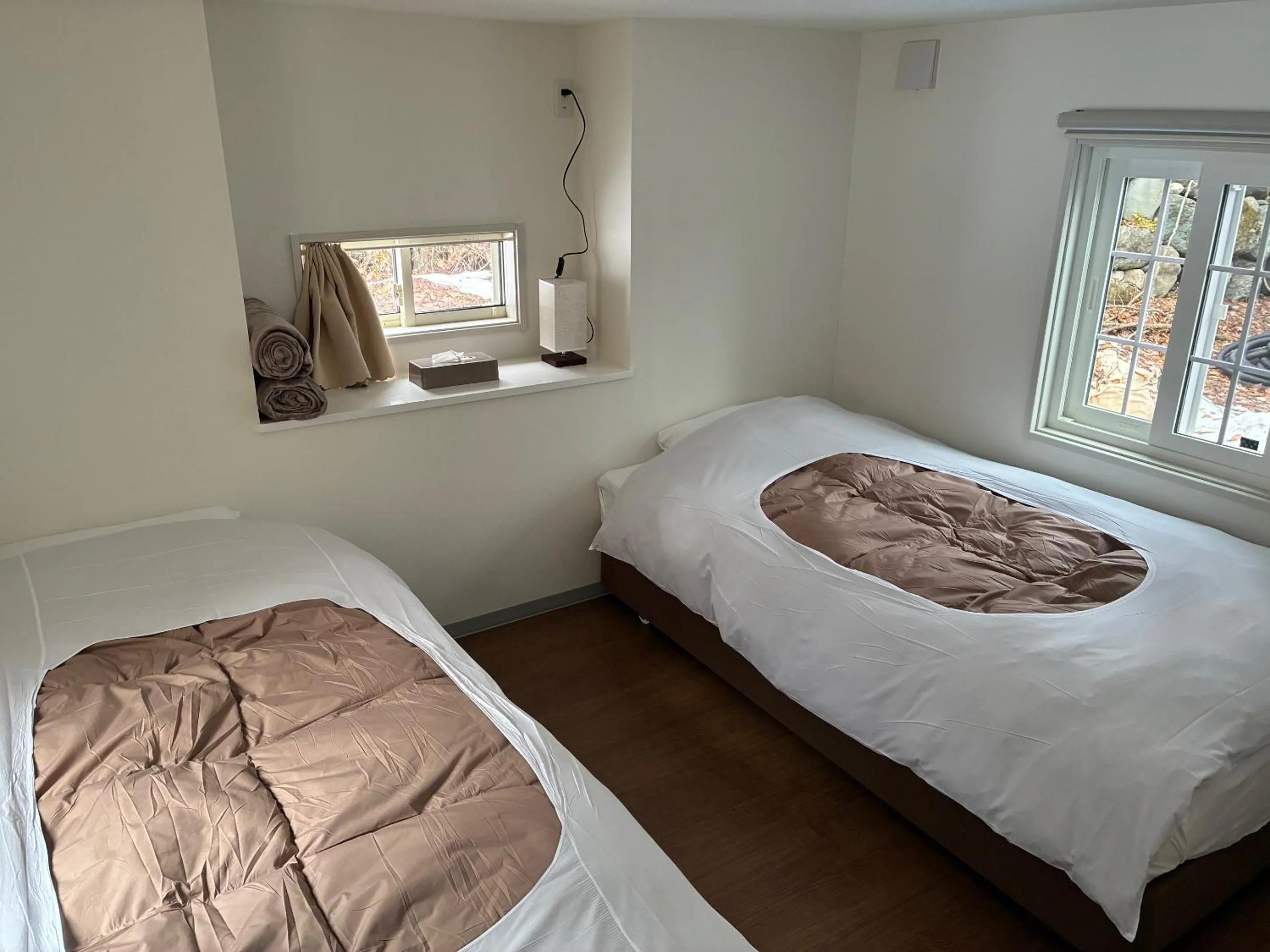 Bed in Hakuba Canadian Lodge