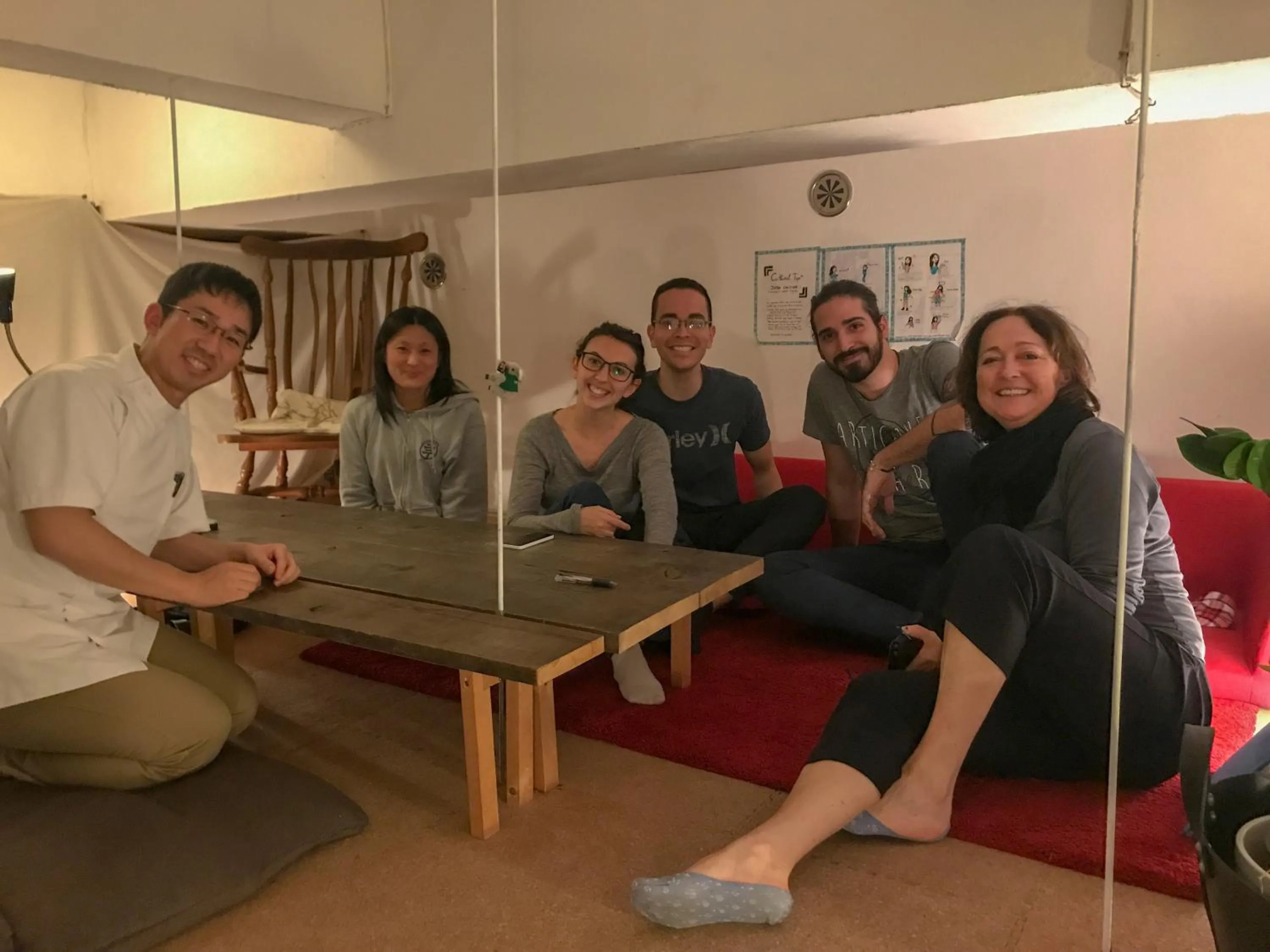 People in plumhostel