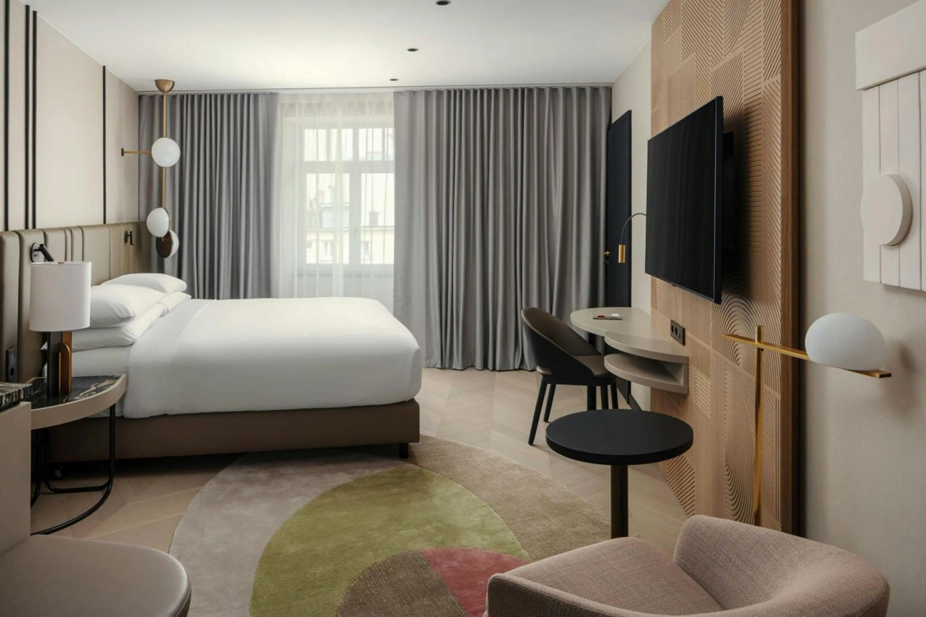 Photo of the whole room, Bed in Luxembourg Marriott Hotel Alfa