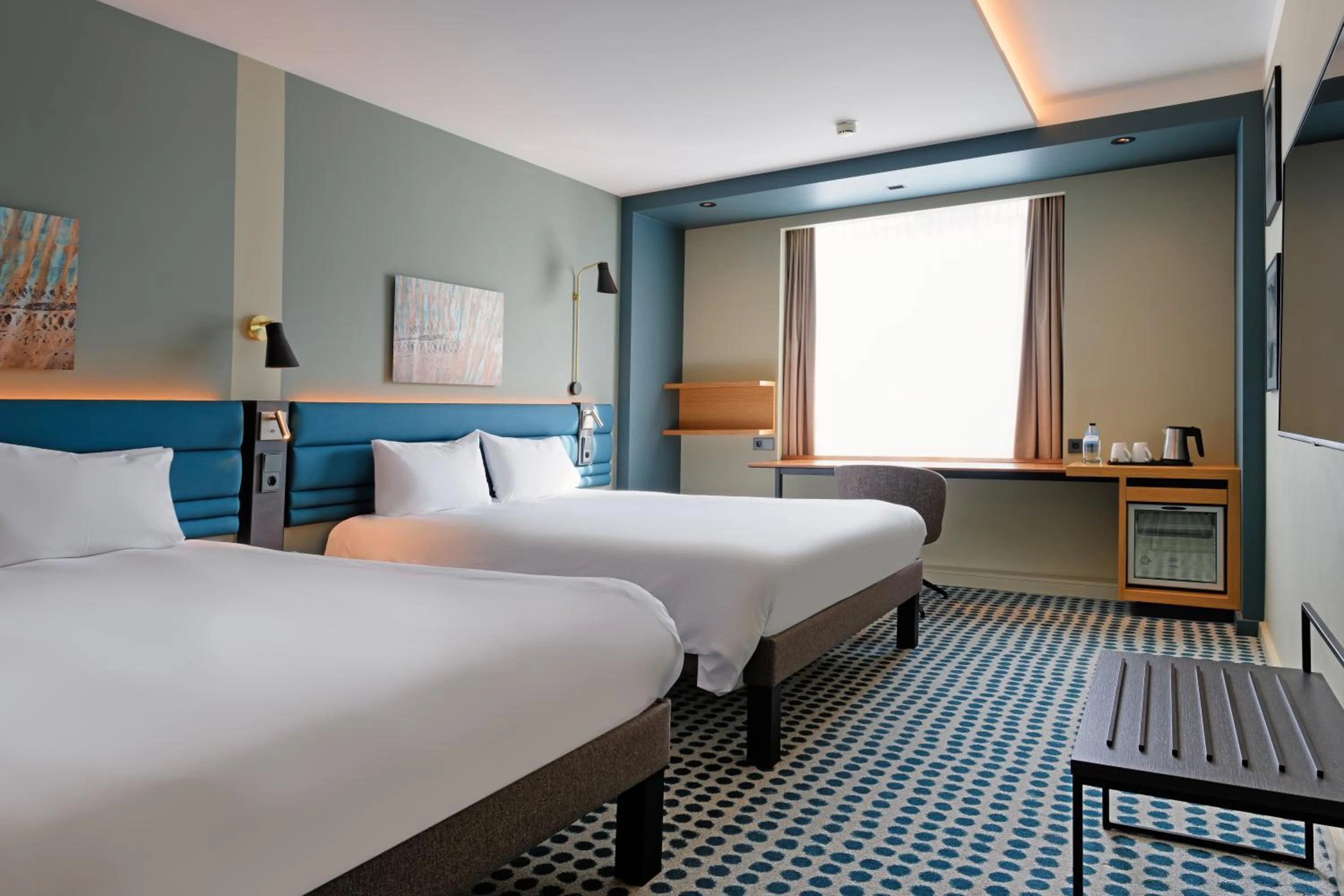 Bed in Novotel Luxembourg Kirchberg