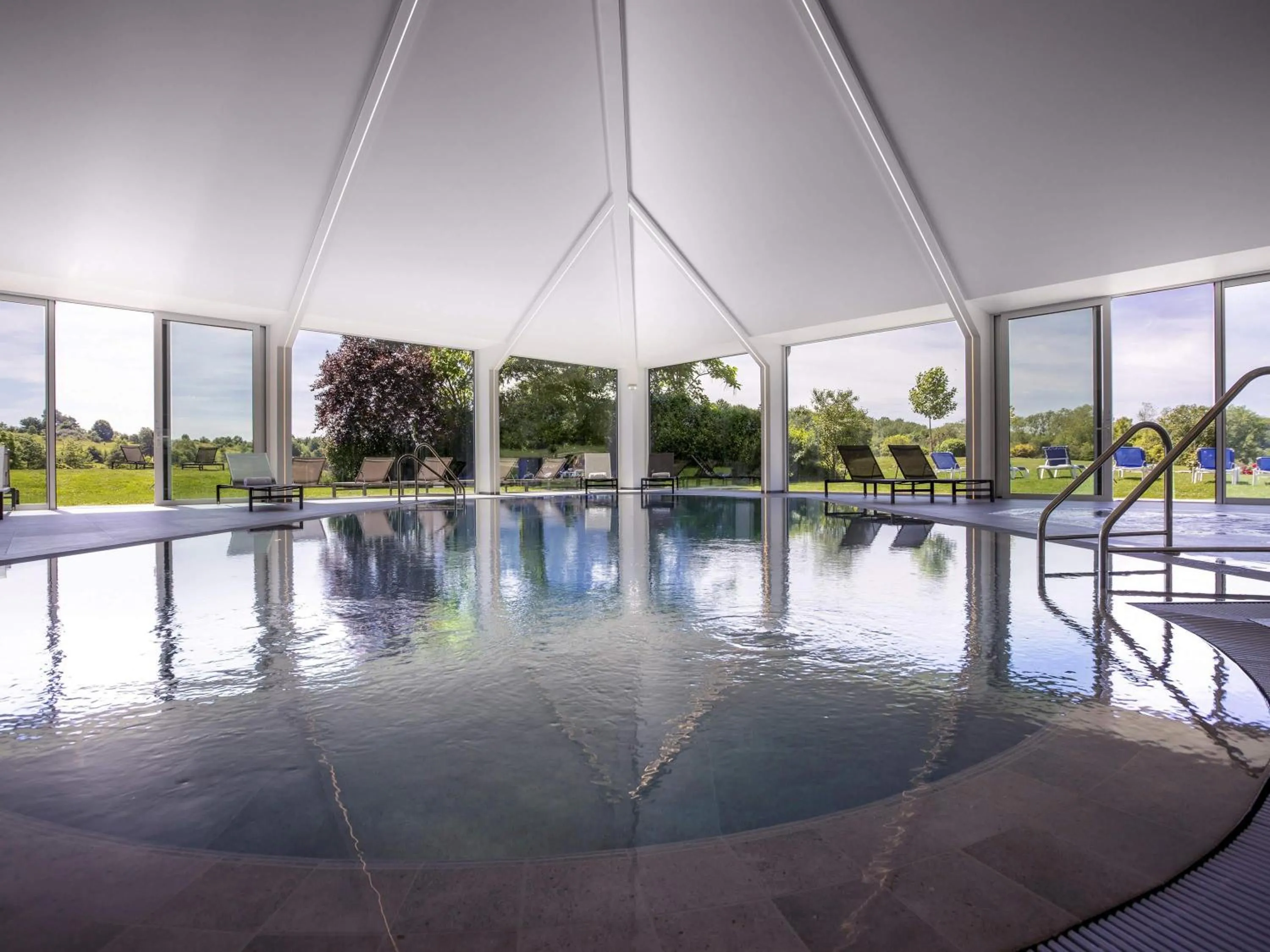 Pool view in Mercure Luxembourg Kikuoka Golf & Spa
