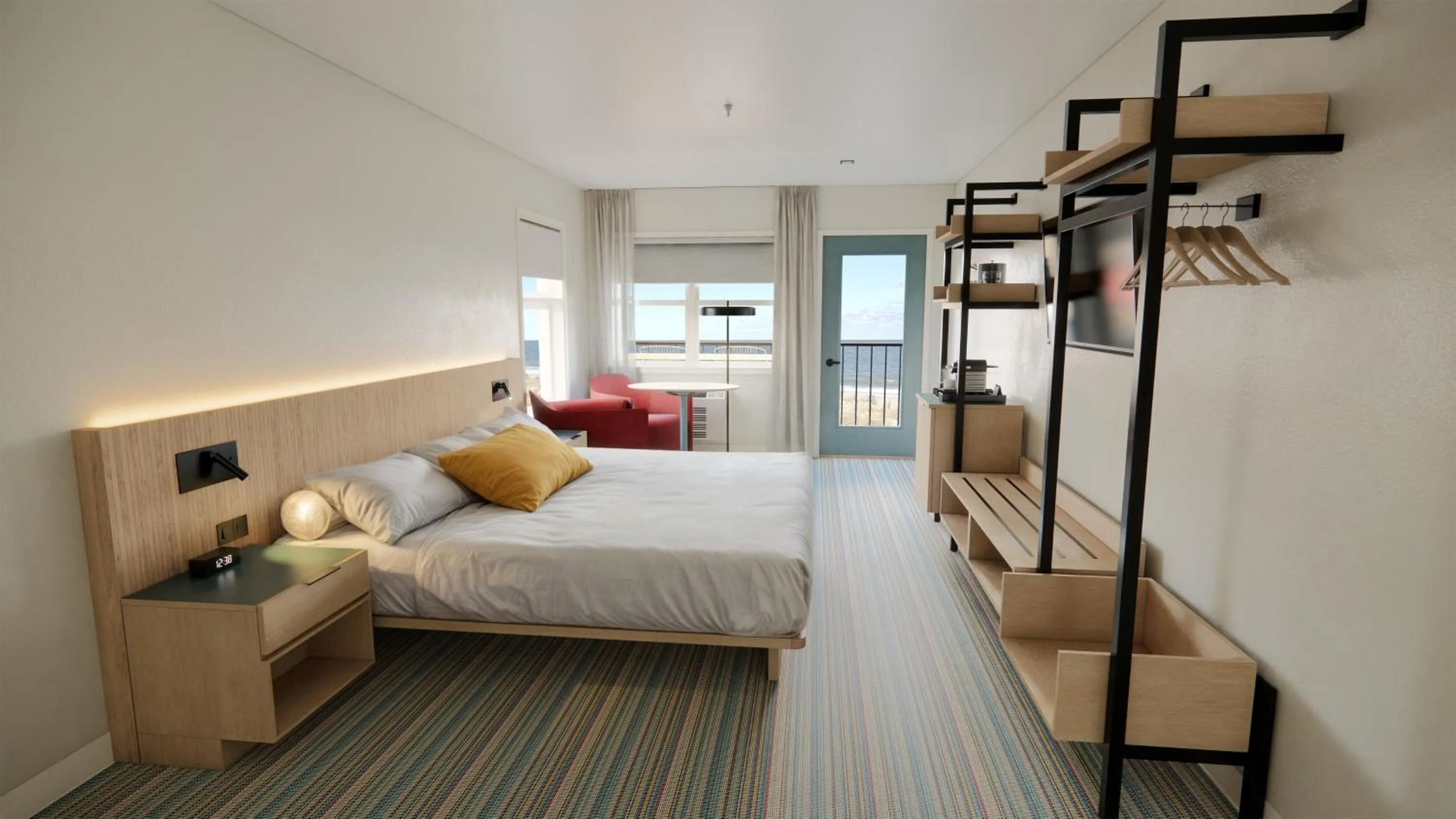 Bed in Atlantic View Hotel