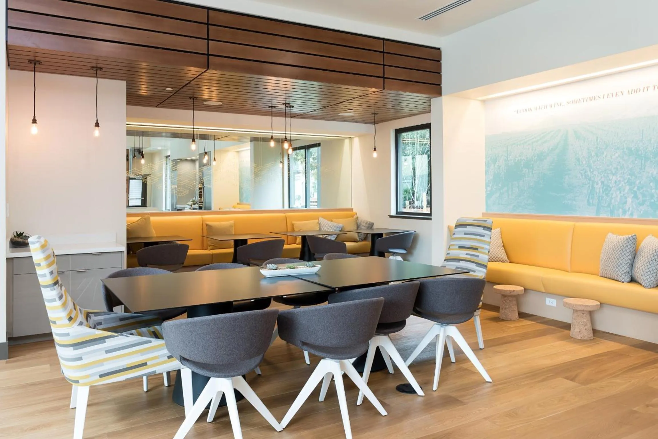 Communal lounge/ TV room in Global Luxury Suites at Downtown Mountain View