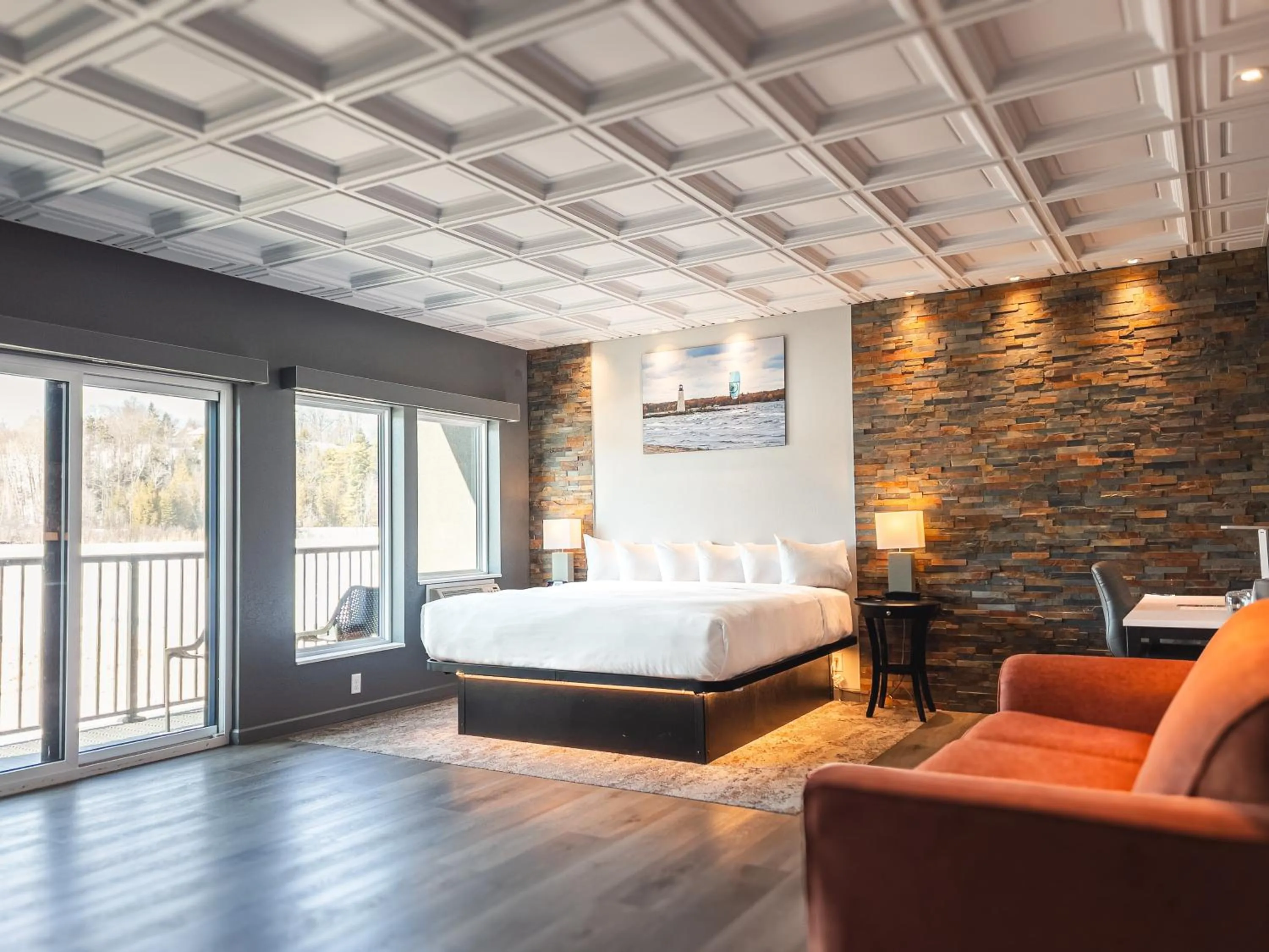 Bed in Terrace Bay Hotel - Lakefront