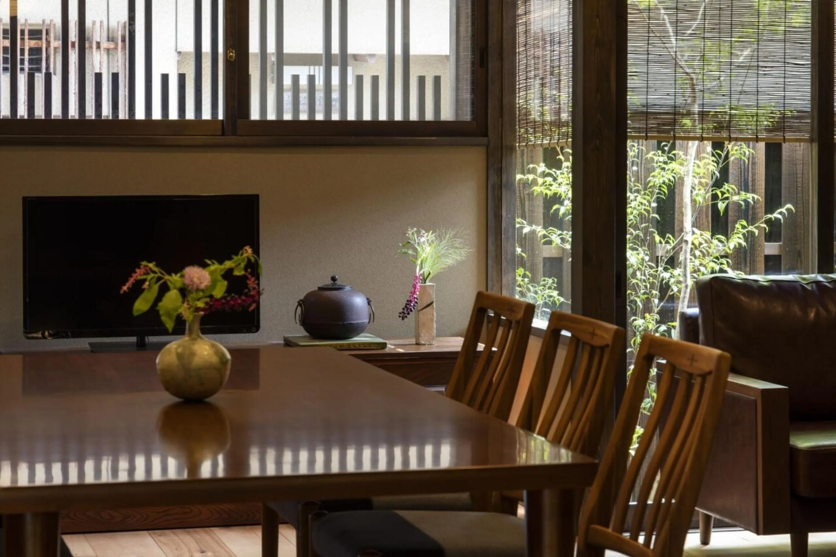 Dining area in Gion Minami Banka Machiya House