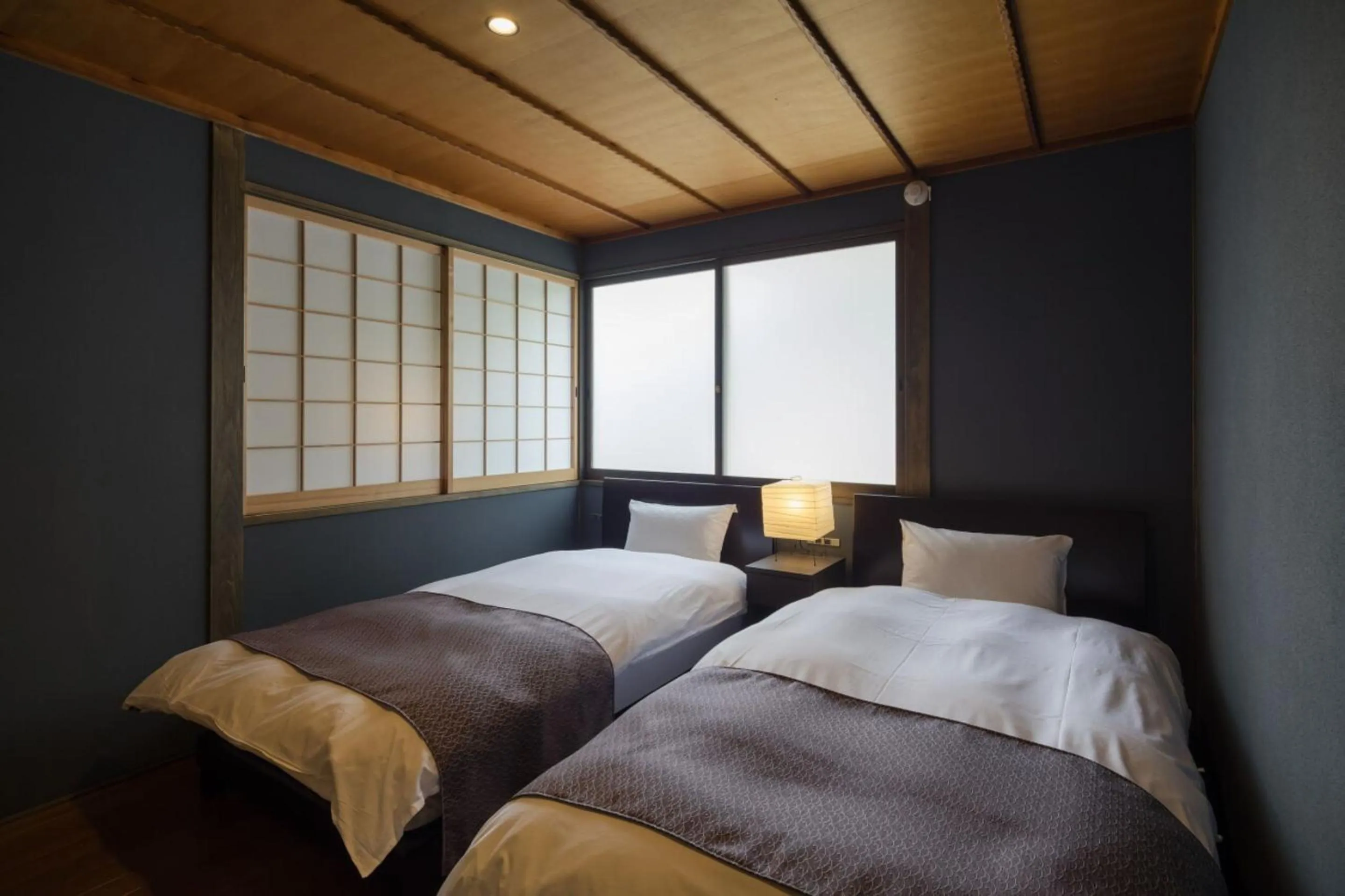 Bed in Gion Minami Banka Machiya House