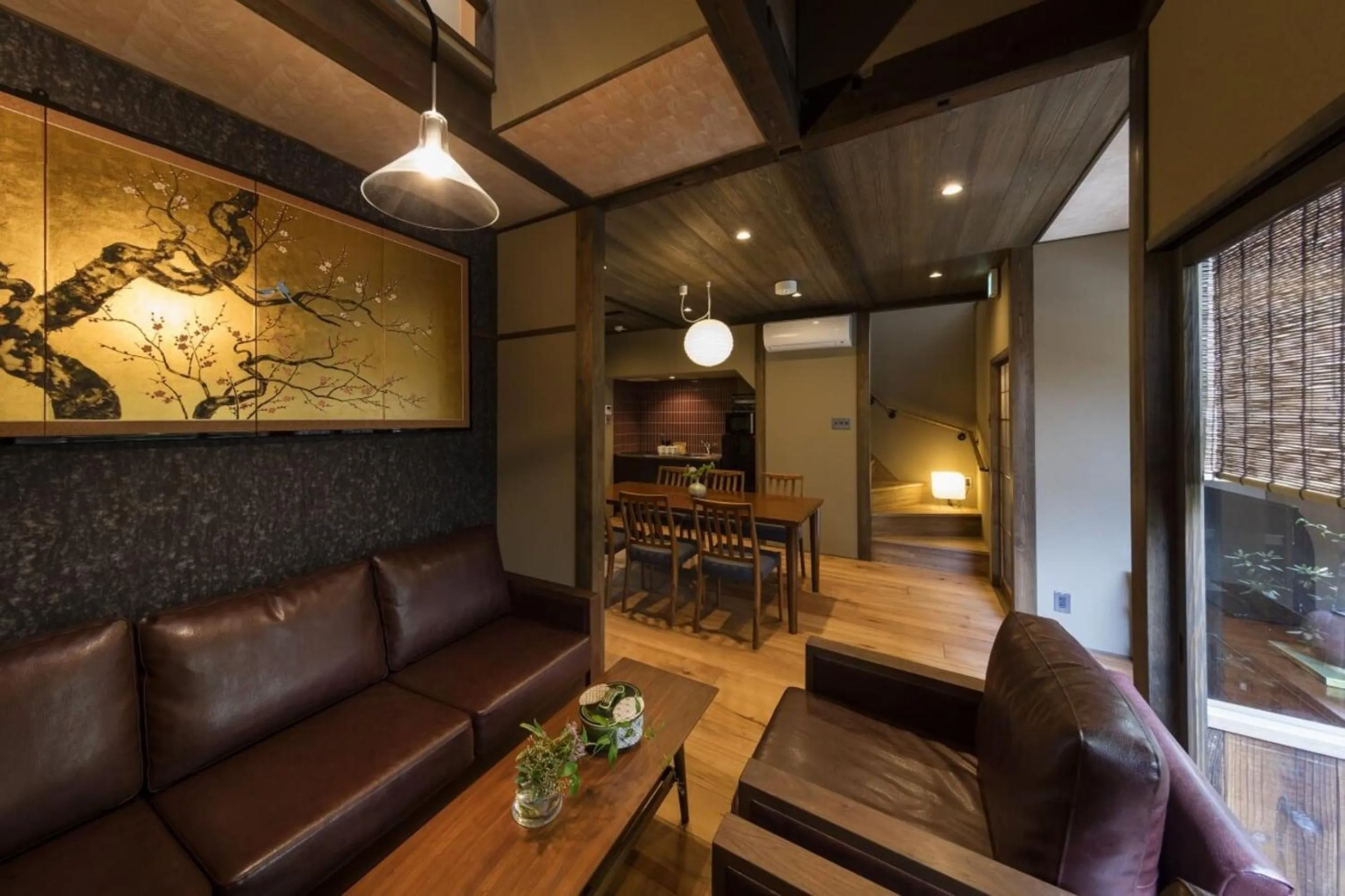 Living room in Gion Minami Banka Machiya House
