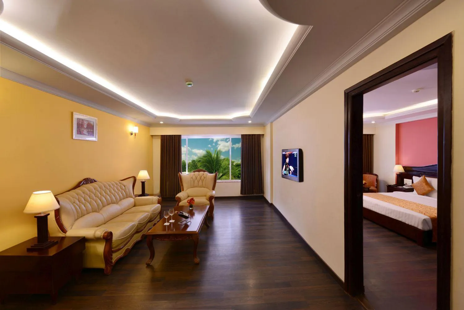 Photo of the whole room, Bed in Keshav Clarks Inn Gadag