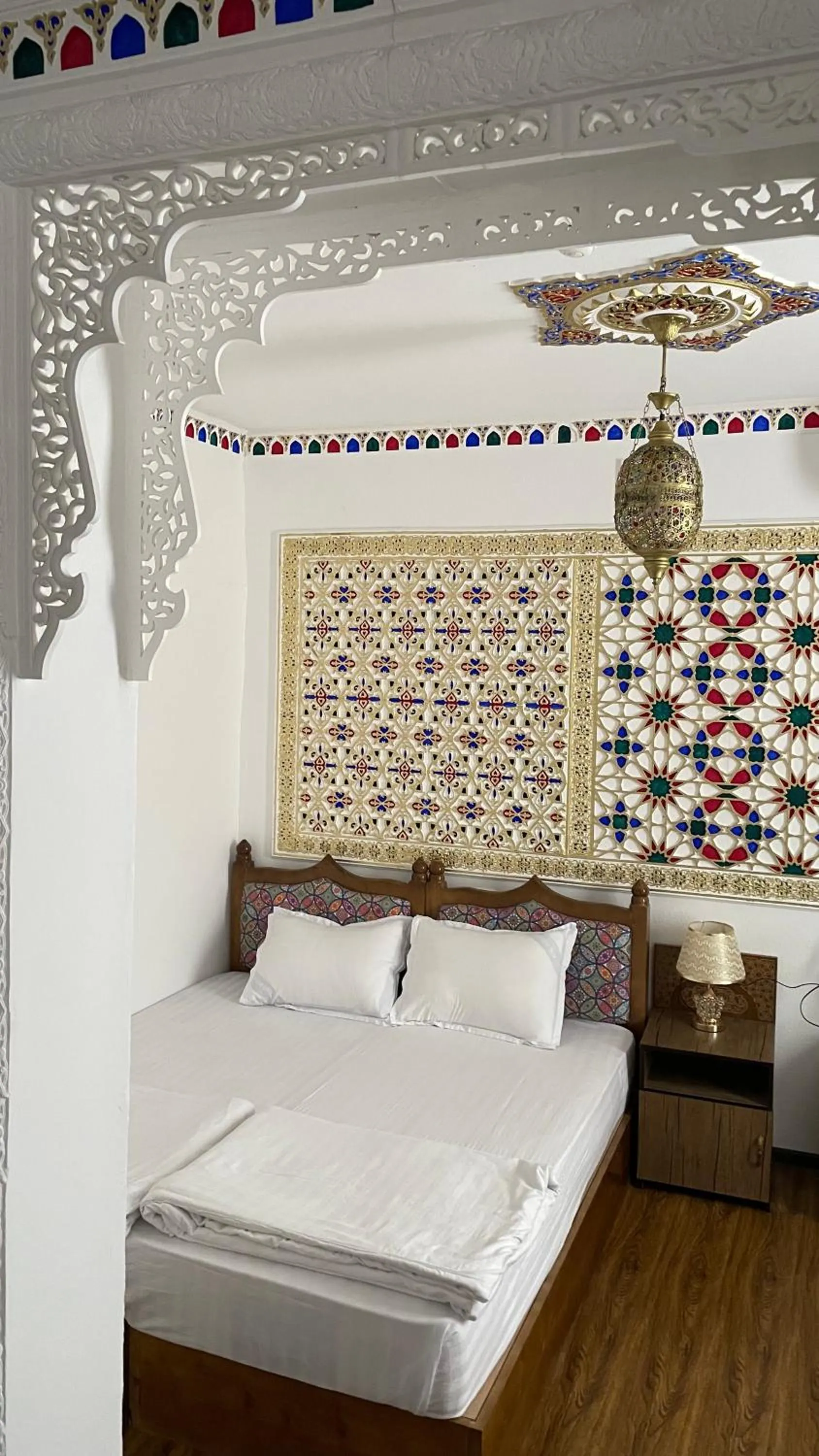 Bed in Bukhara Baraka Boutique Hotel