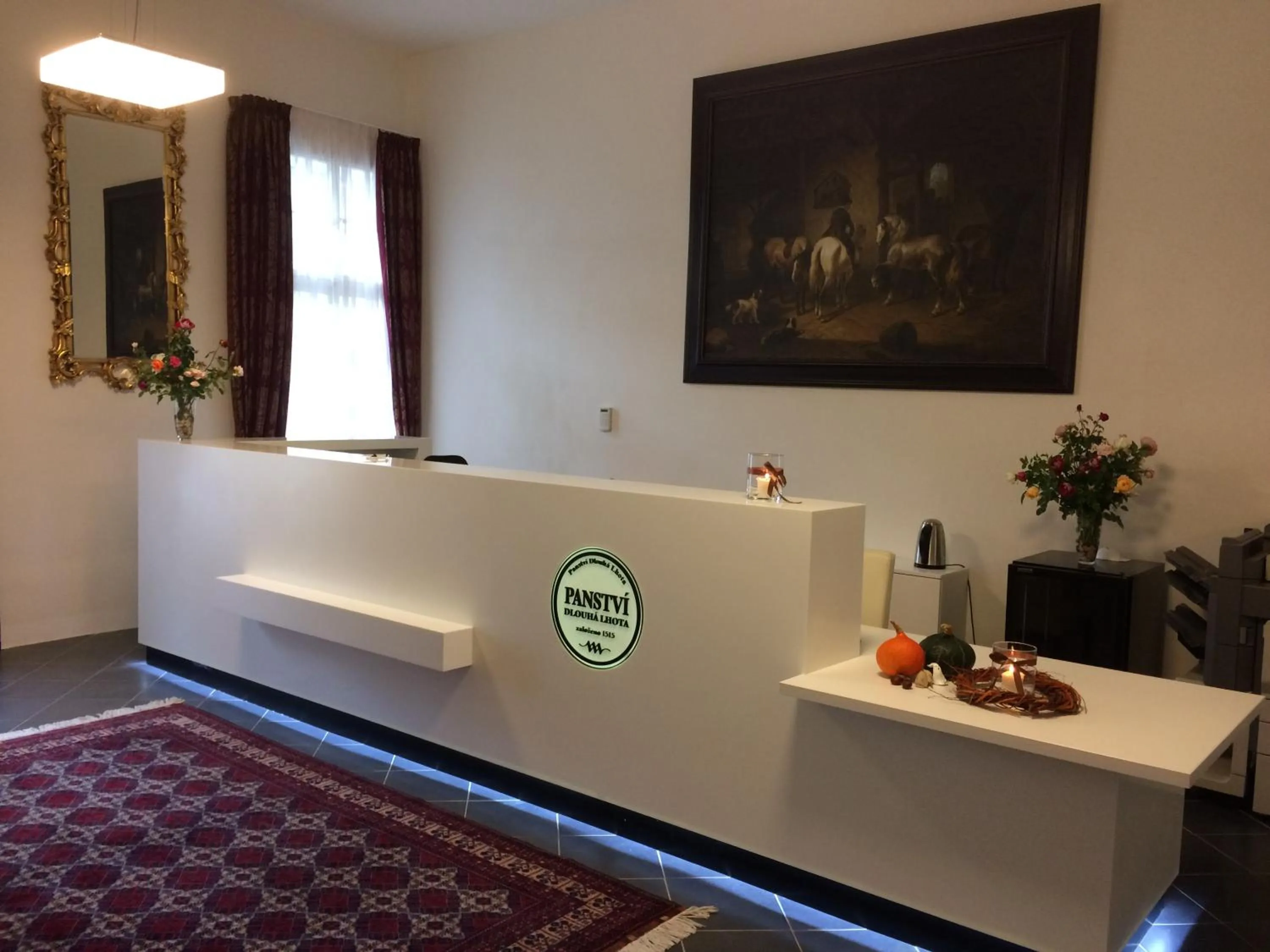 Lobby or reception in Hotel Panství Dlouhá Lhota