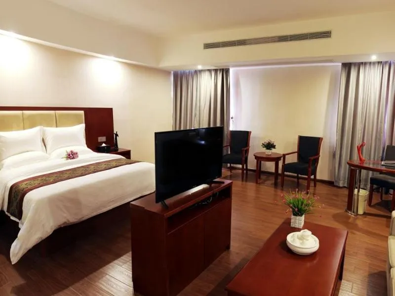 Bed in GreenTree Inn GuangDong Jieyang Konggang District Wangjiang North Road Business Hotel