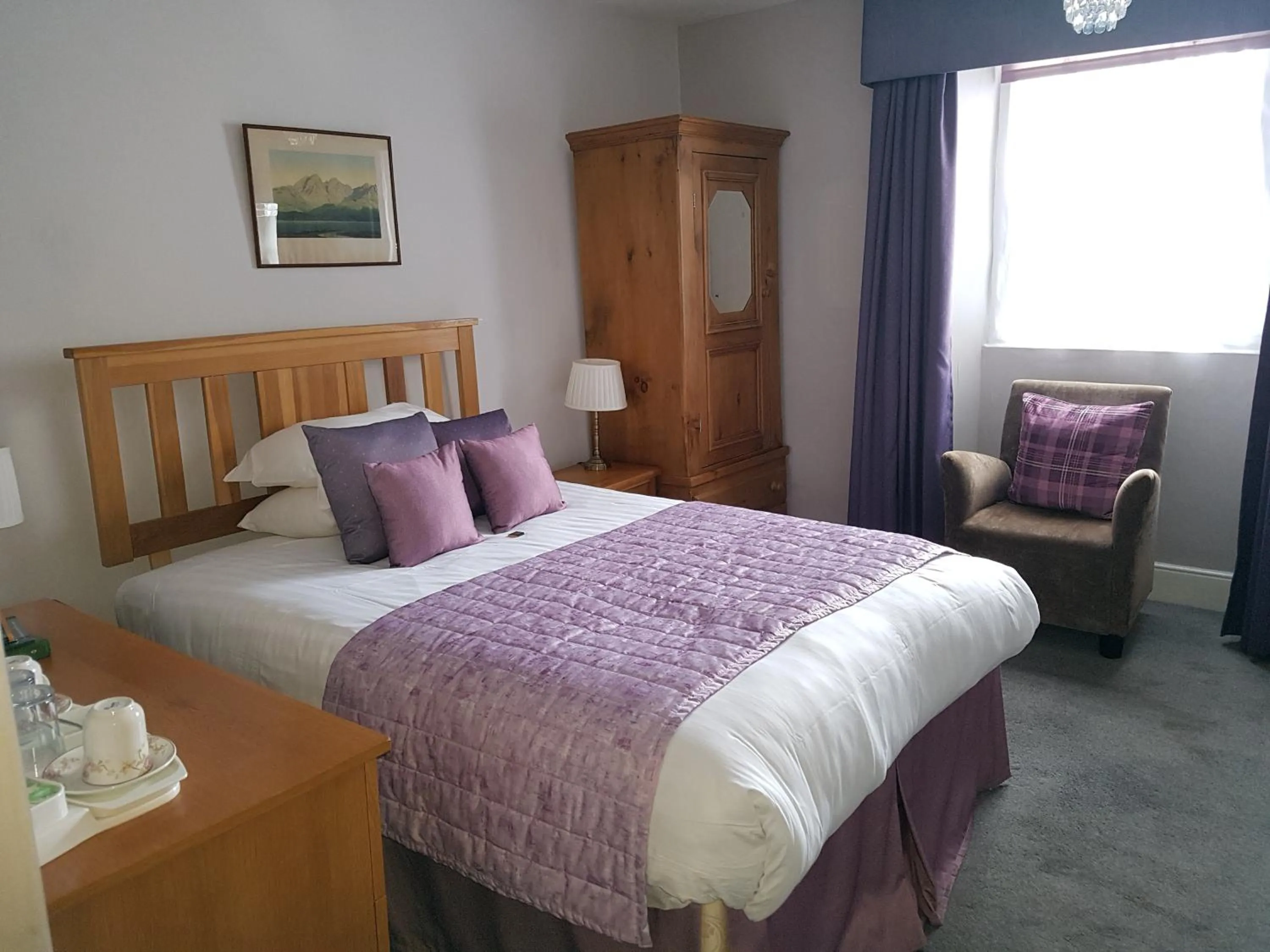 Bed in The Old Dungeon Ghyll Hotel