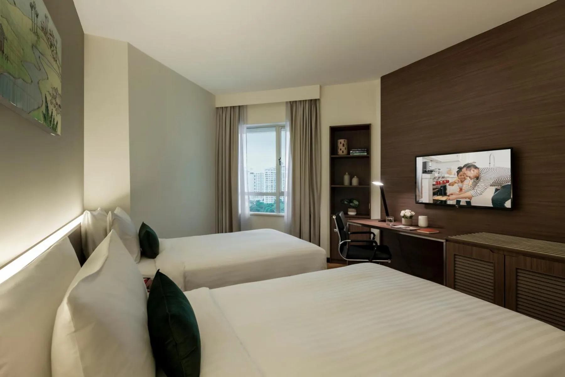 Bed in Oakwood Hotel & Residence Kuala Lumpur