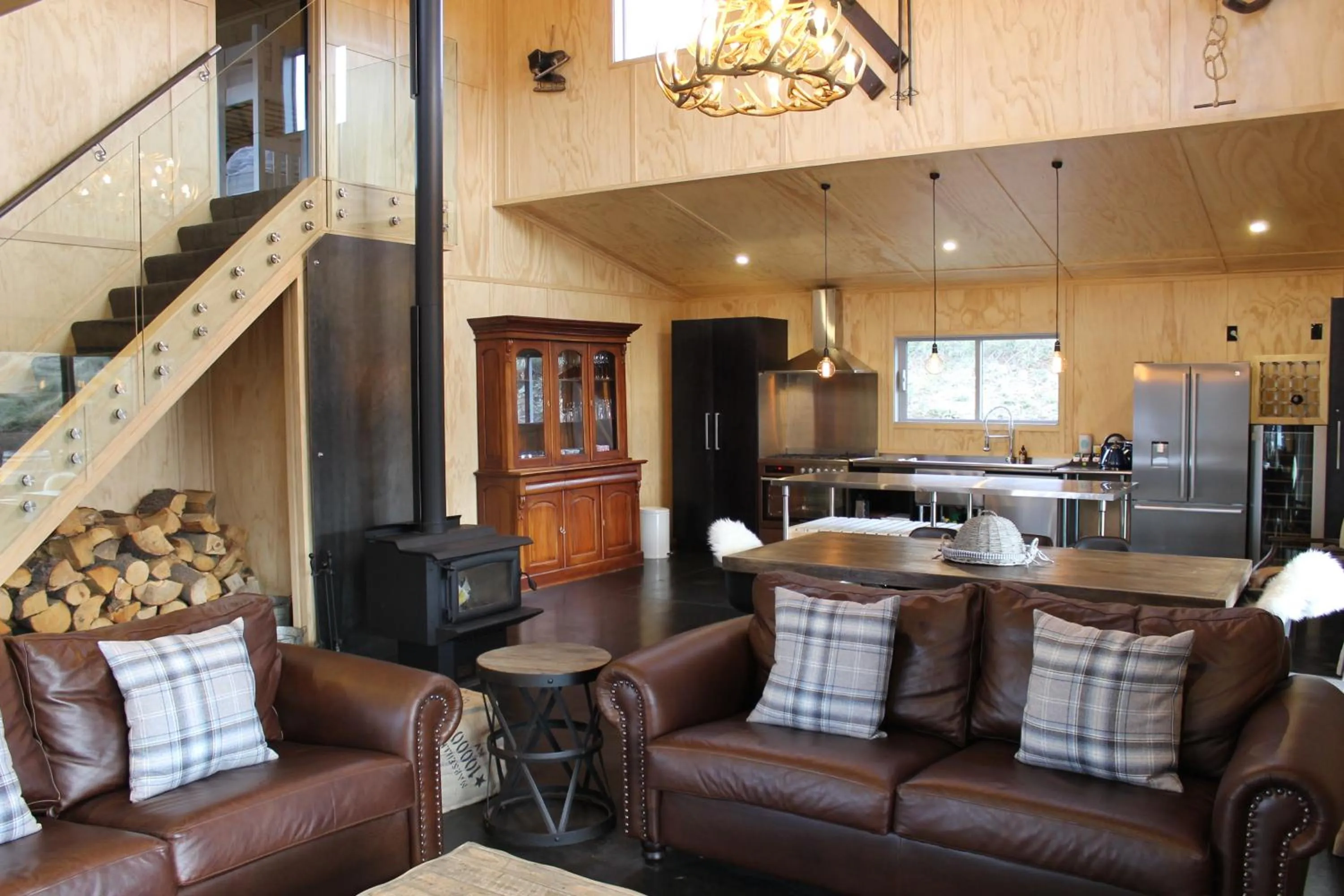 Seating area in Tractor Shed