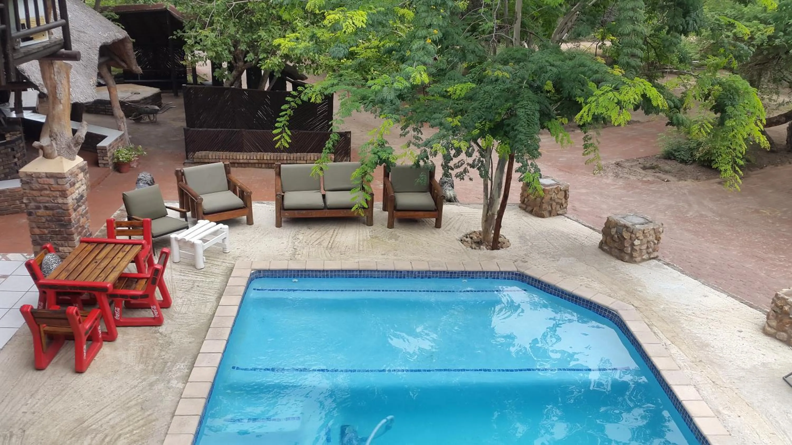 Pool view in Jabula Kruger Safari Lodge