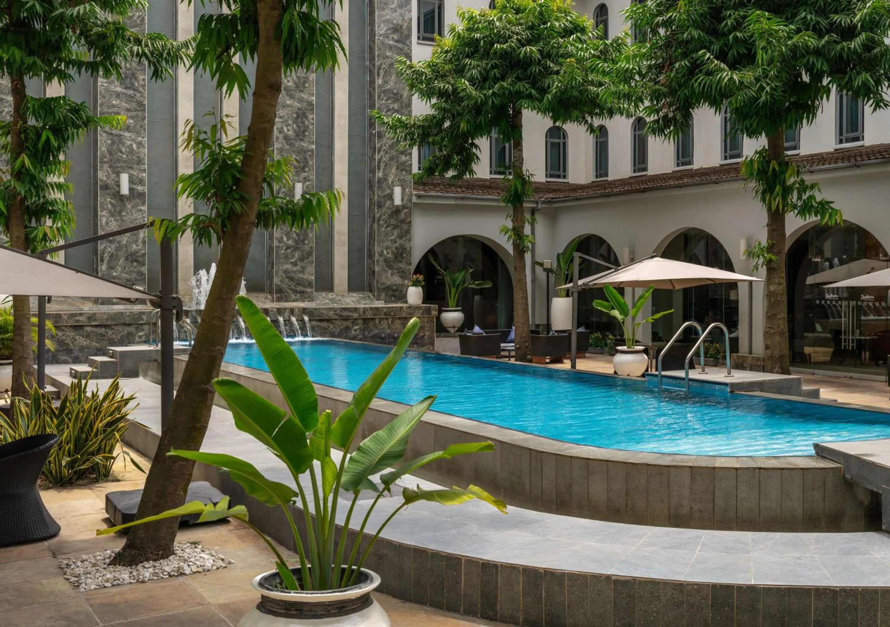 Pool view in Radisson Lagos Ikeja
