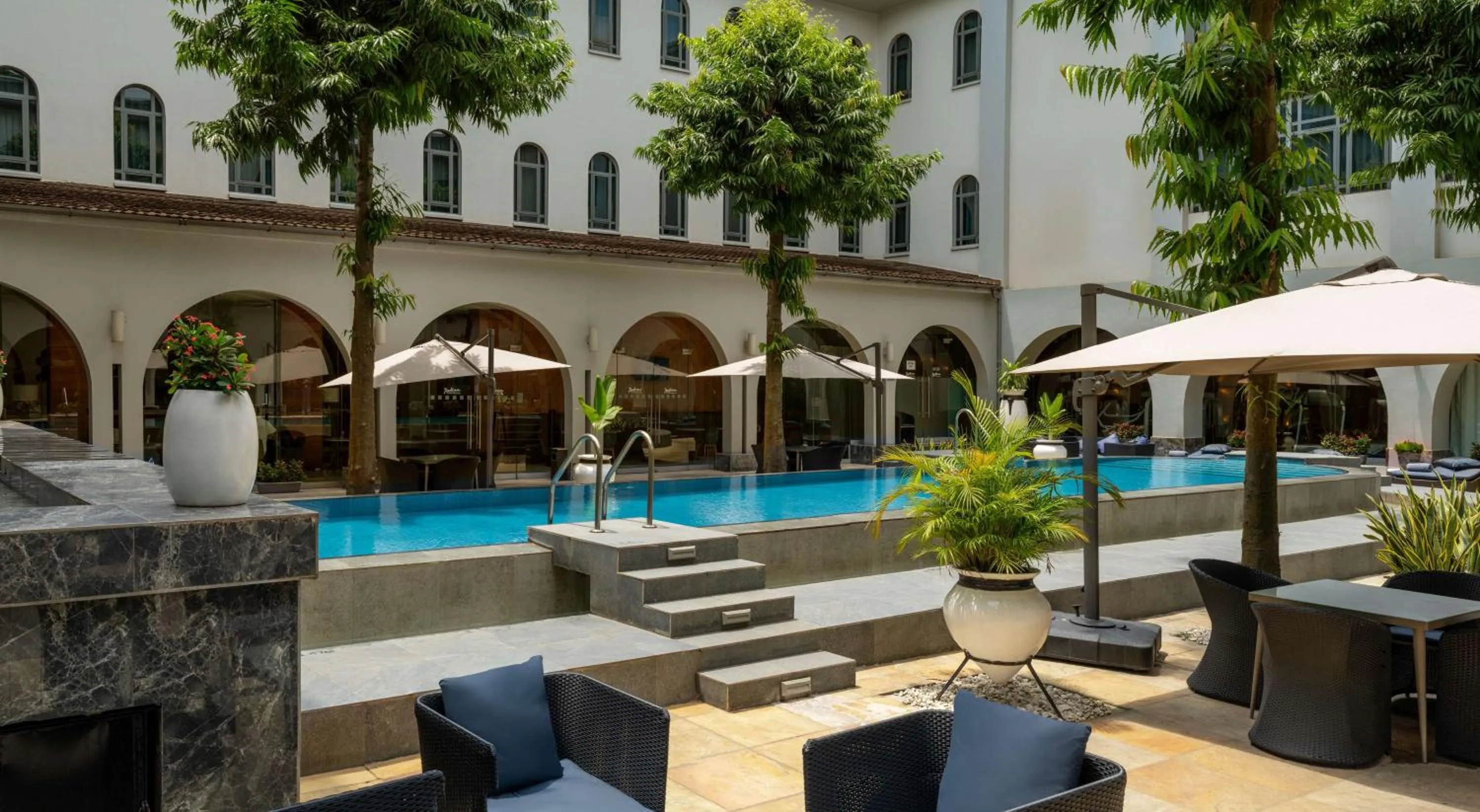 Pool view in Radisson Lagos Ikeja