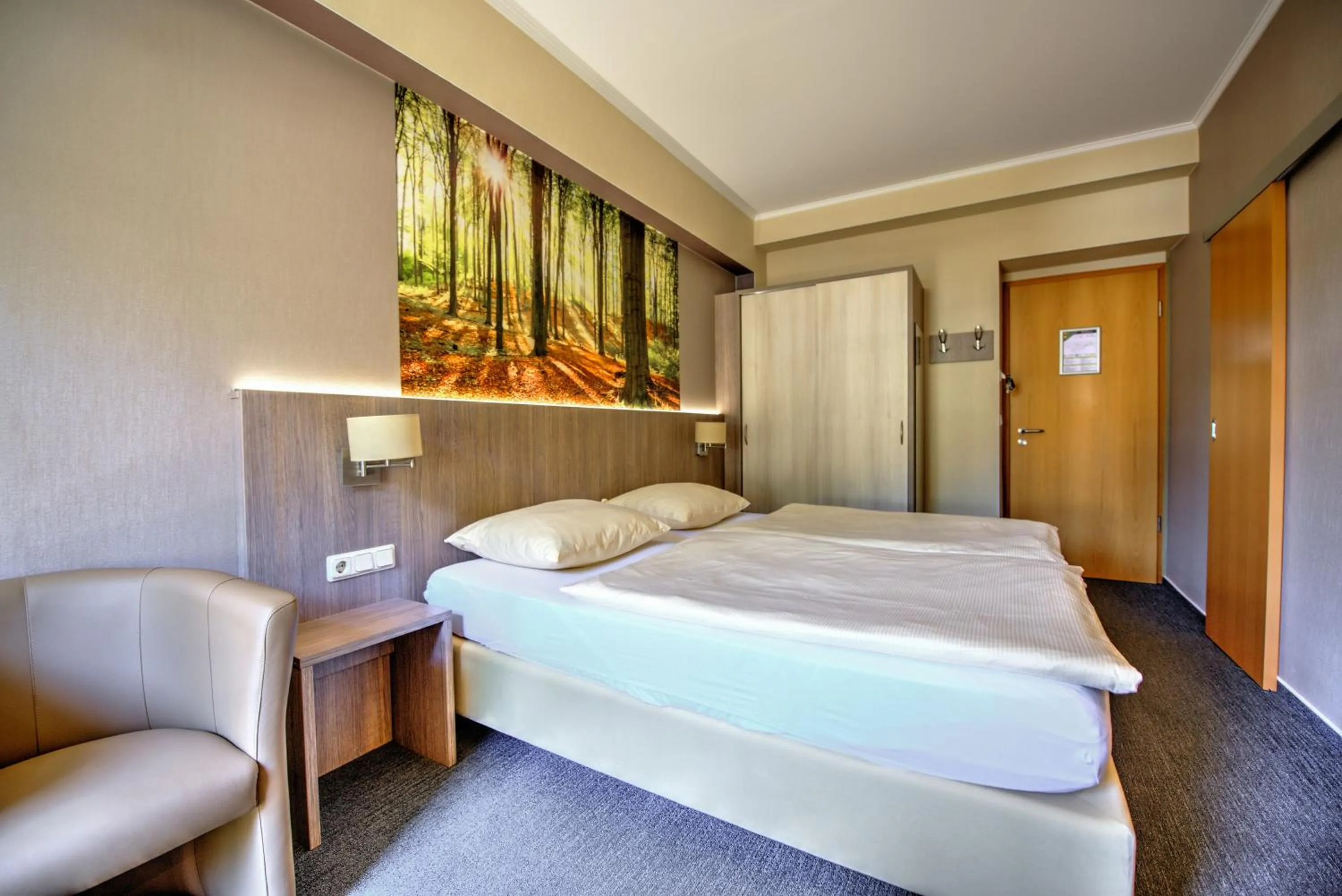 Bed in Hotel du Commerce - Restaurant La Table de Clervaux