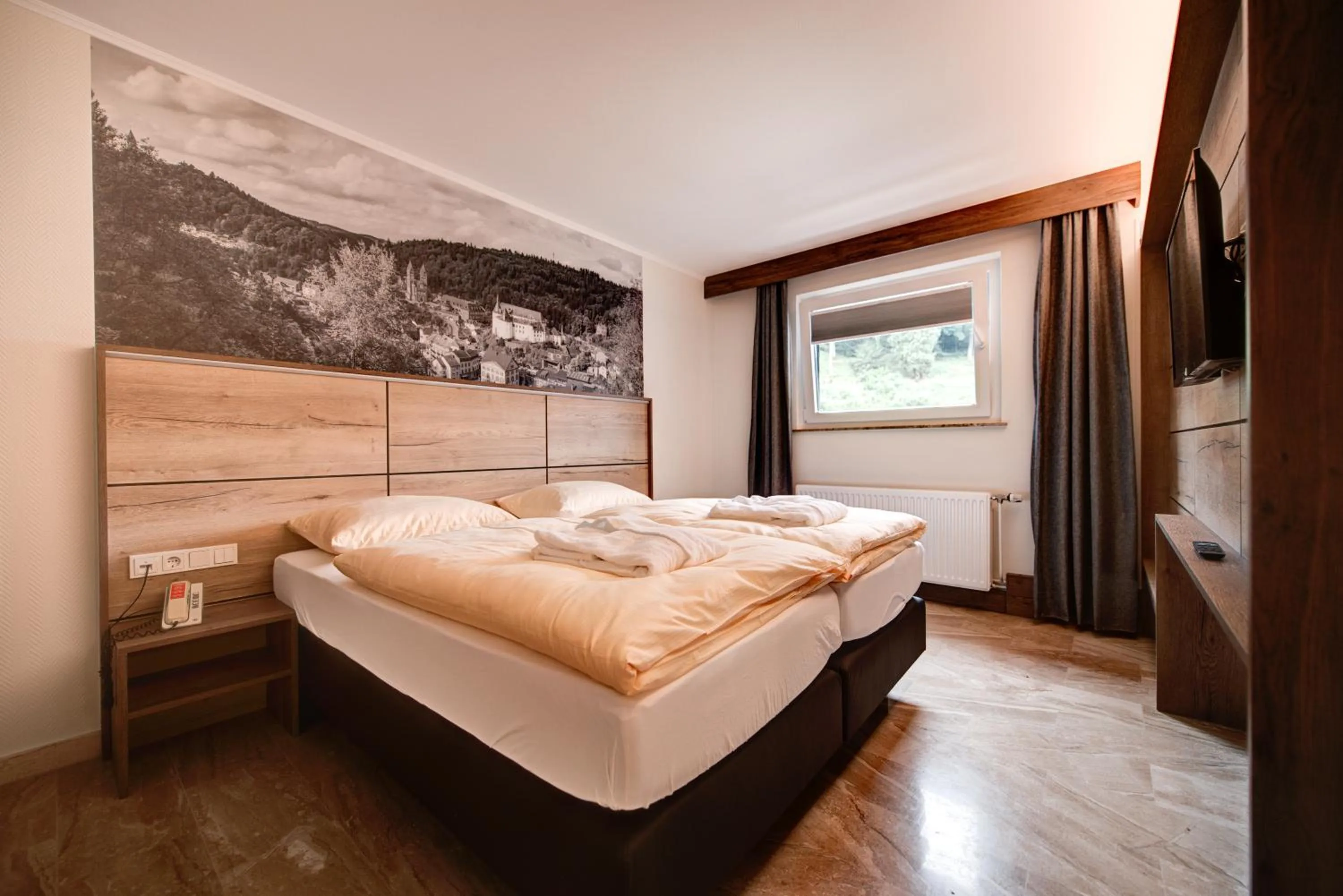 Bed in Hotel du Commerce - Restaurant La Table de Clervaux