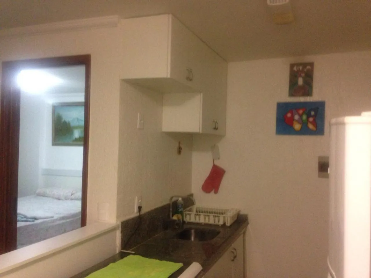 Kitchen or kitchenette in Flat Vista Completa Beira Mar