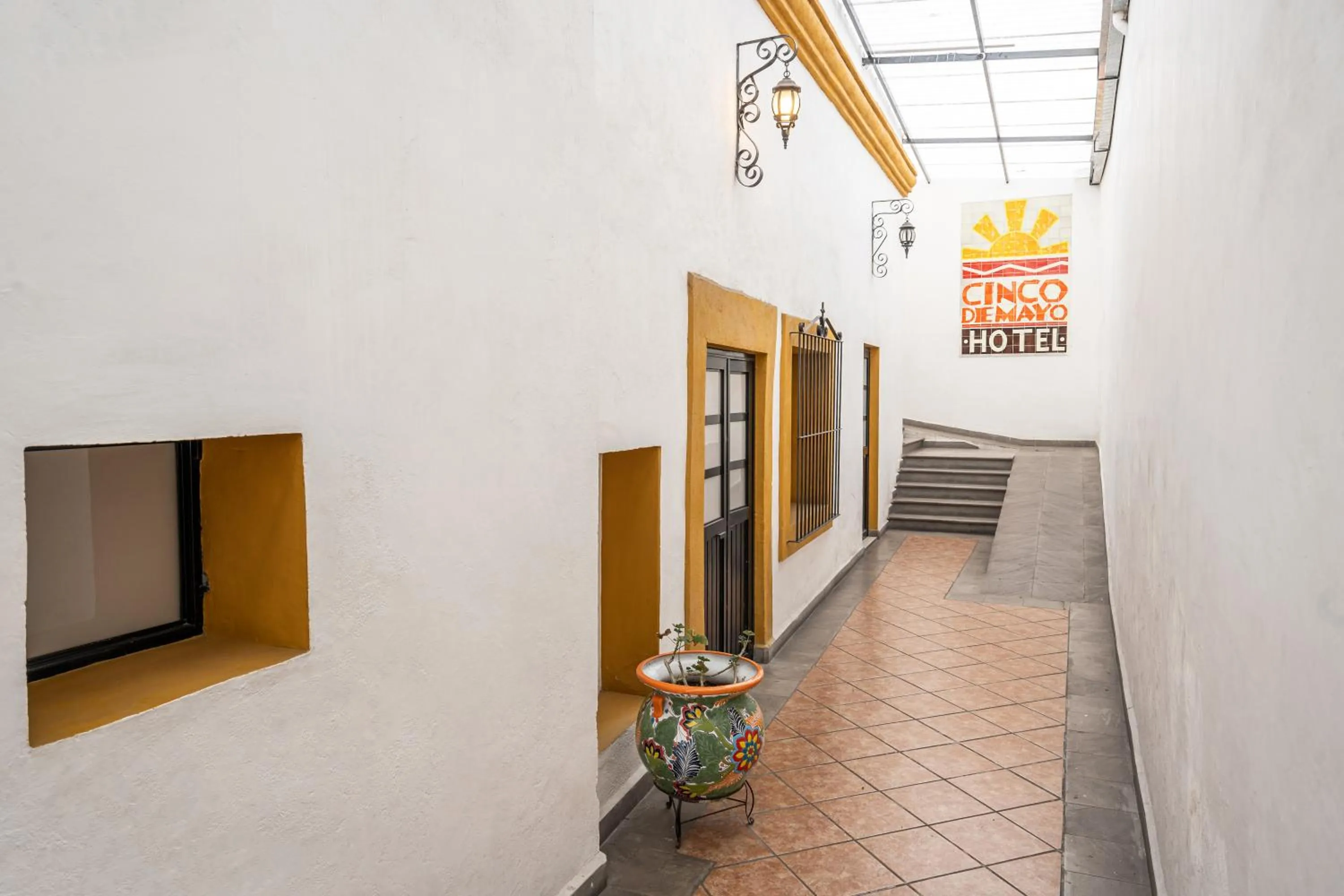 Property building in Cinco de Mayo Hotel