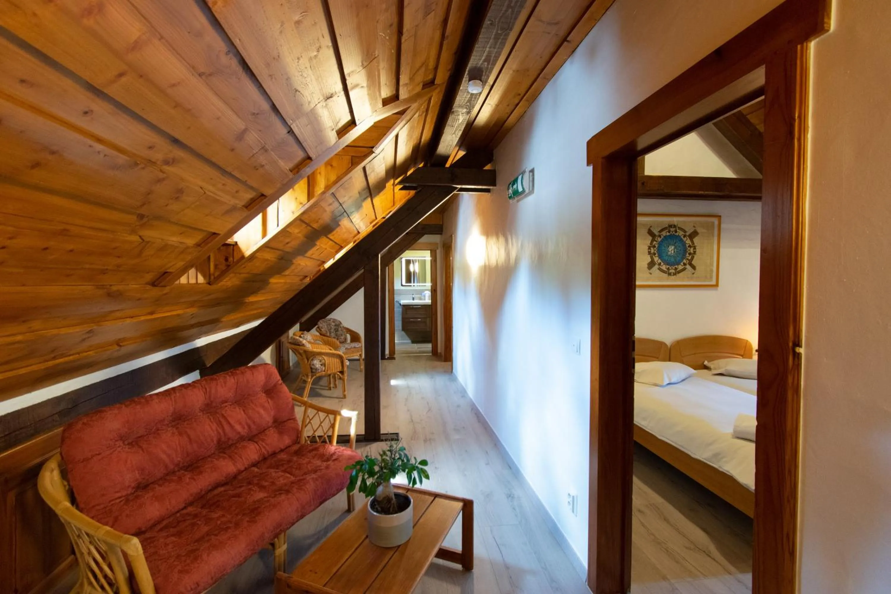 Living room, Bed in Domaine du Moulin d'Asselborn