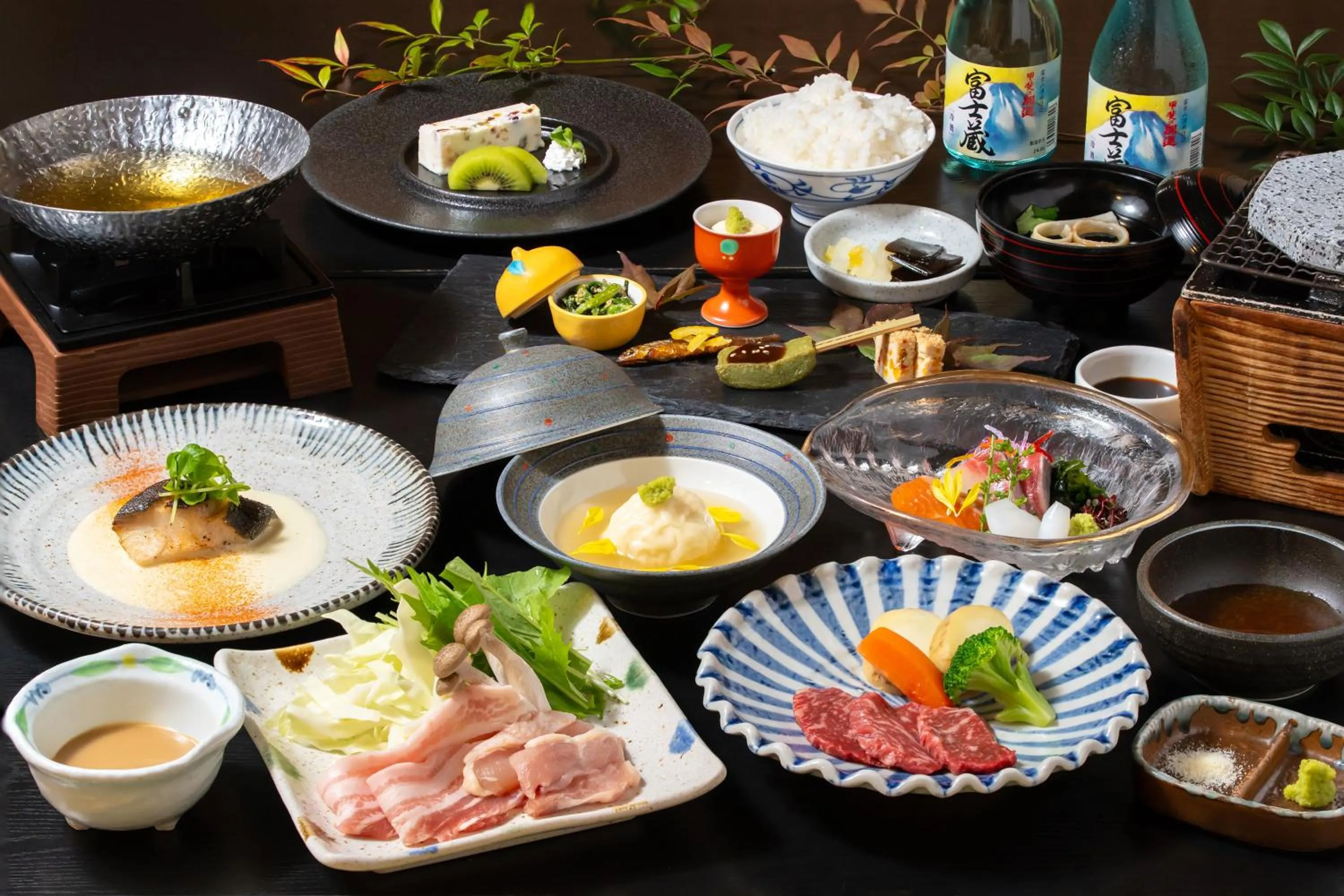 Dinner in Panorama Inn Yamanakako