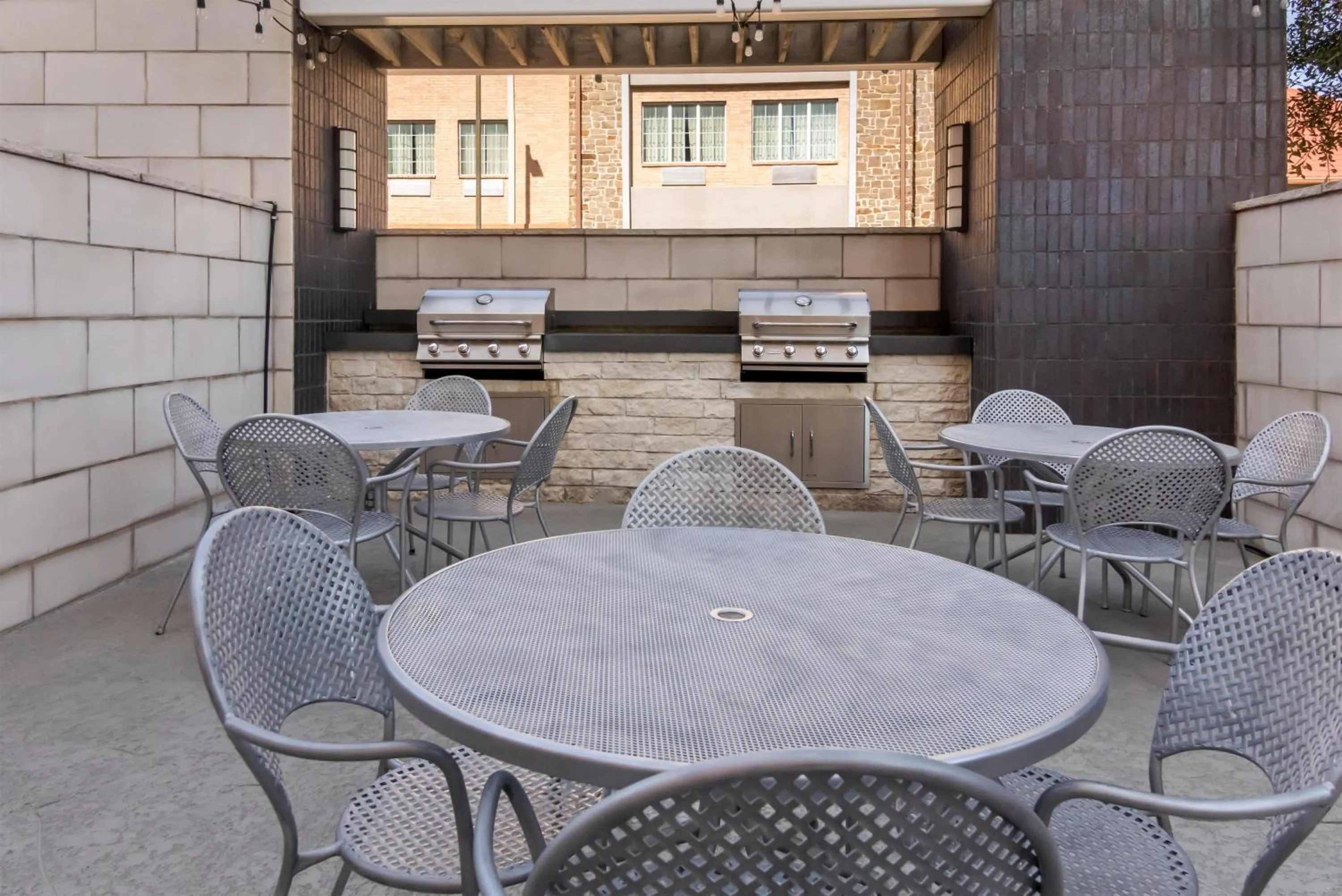 Patio in Home2 Suites By Hilton Dallas Grand Prairie