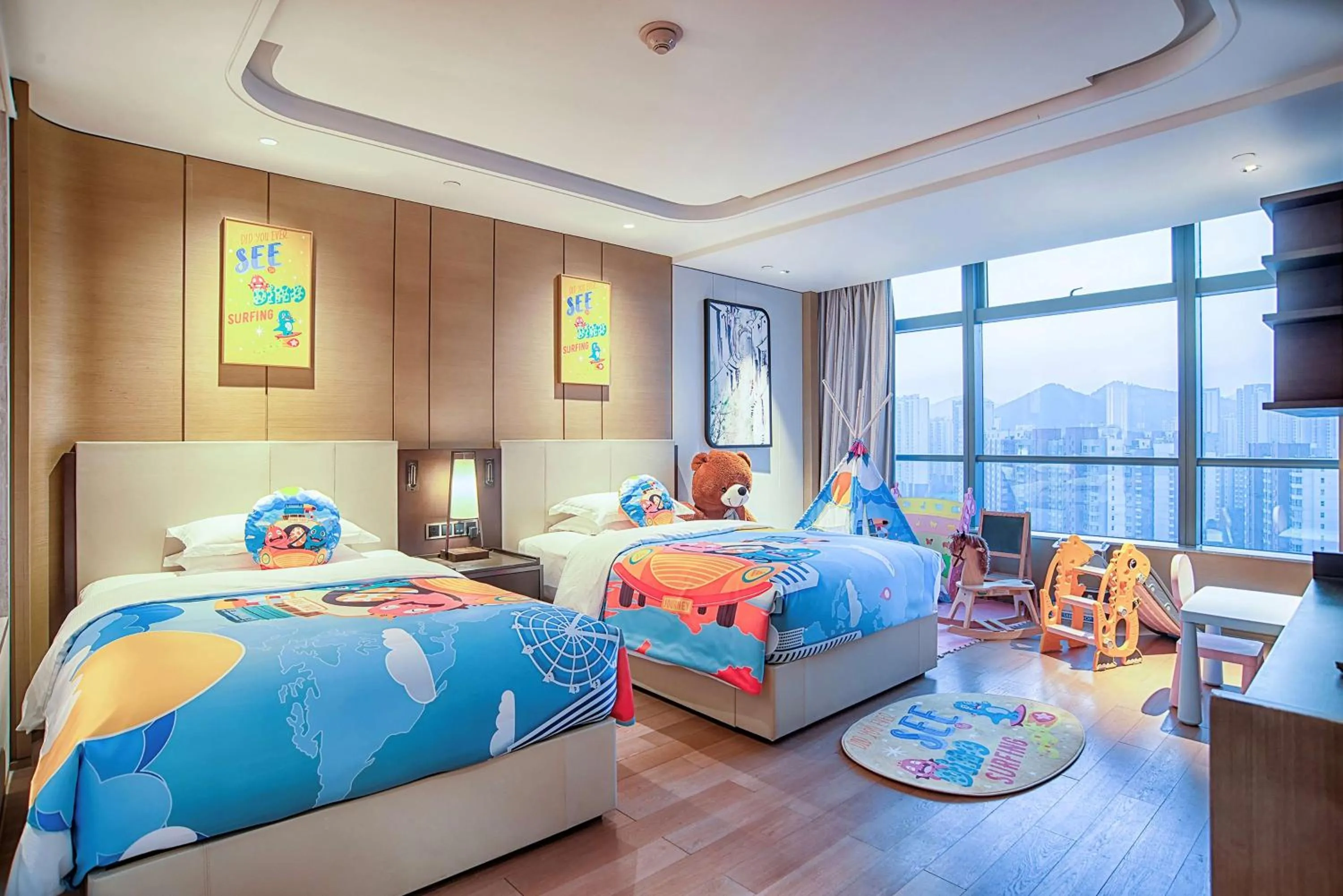 Bed in Hilton Jinan South Hotel & Residences