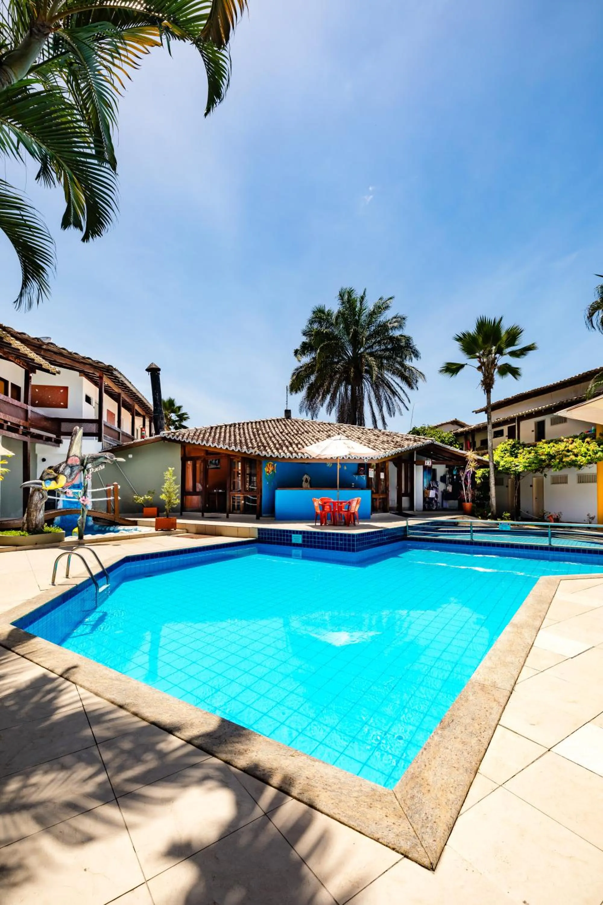 Pool view in Hotel Casa Blanca Porto Seguro