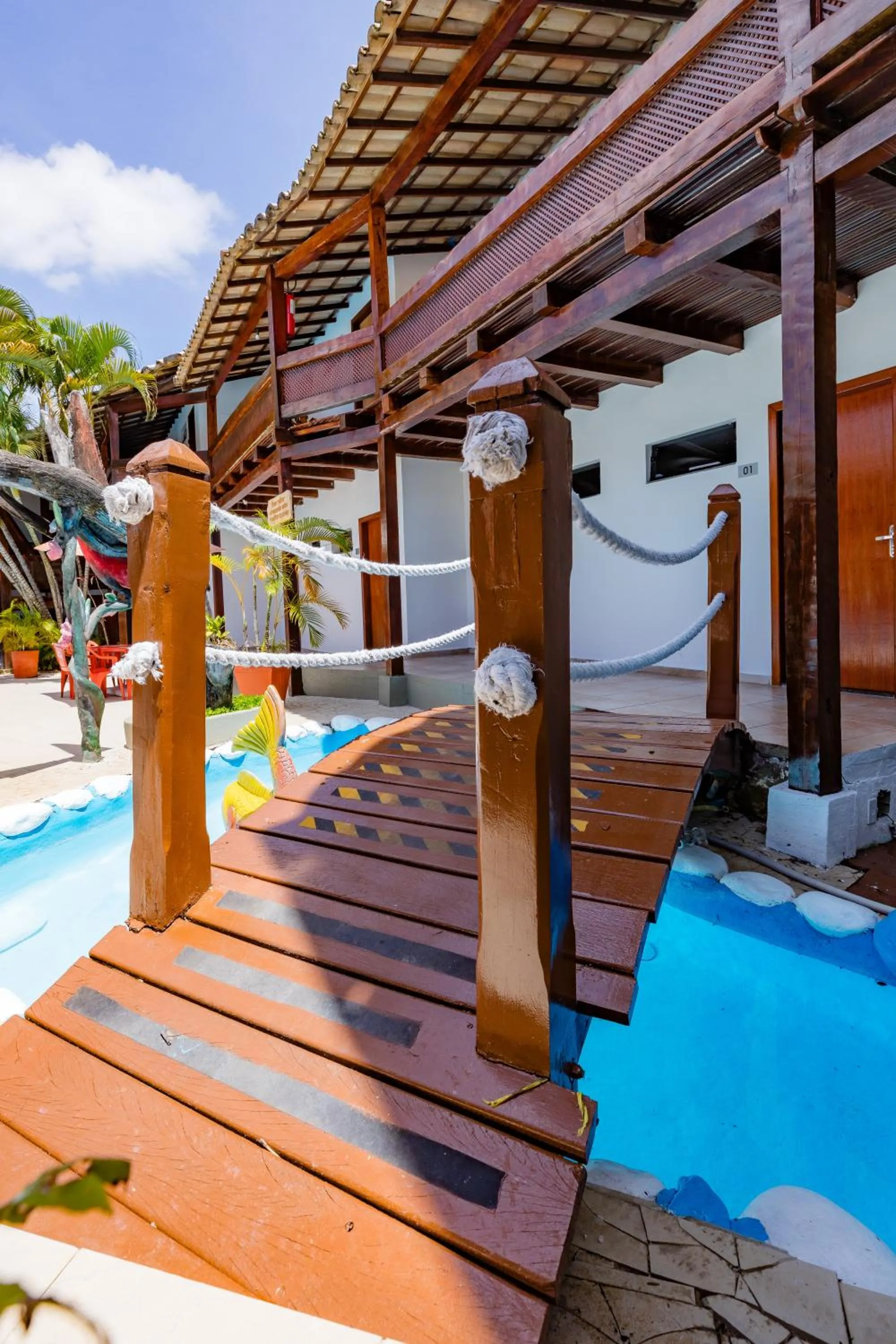 Pool view in Hotel Casa Blanca Porto Seguro