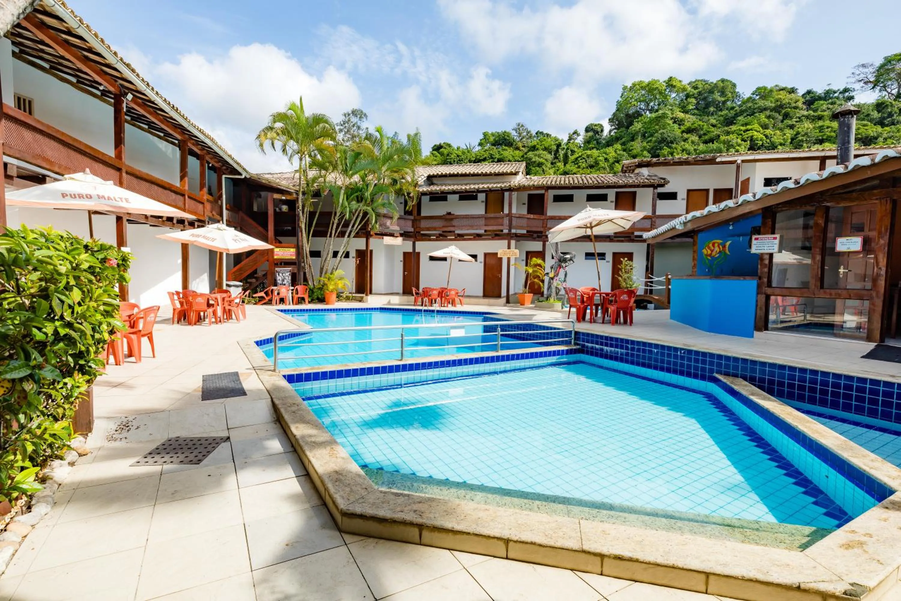 Pool view in Hotel Casa Blanca Porto Seguro