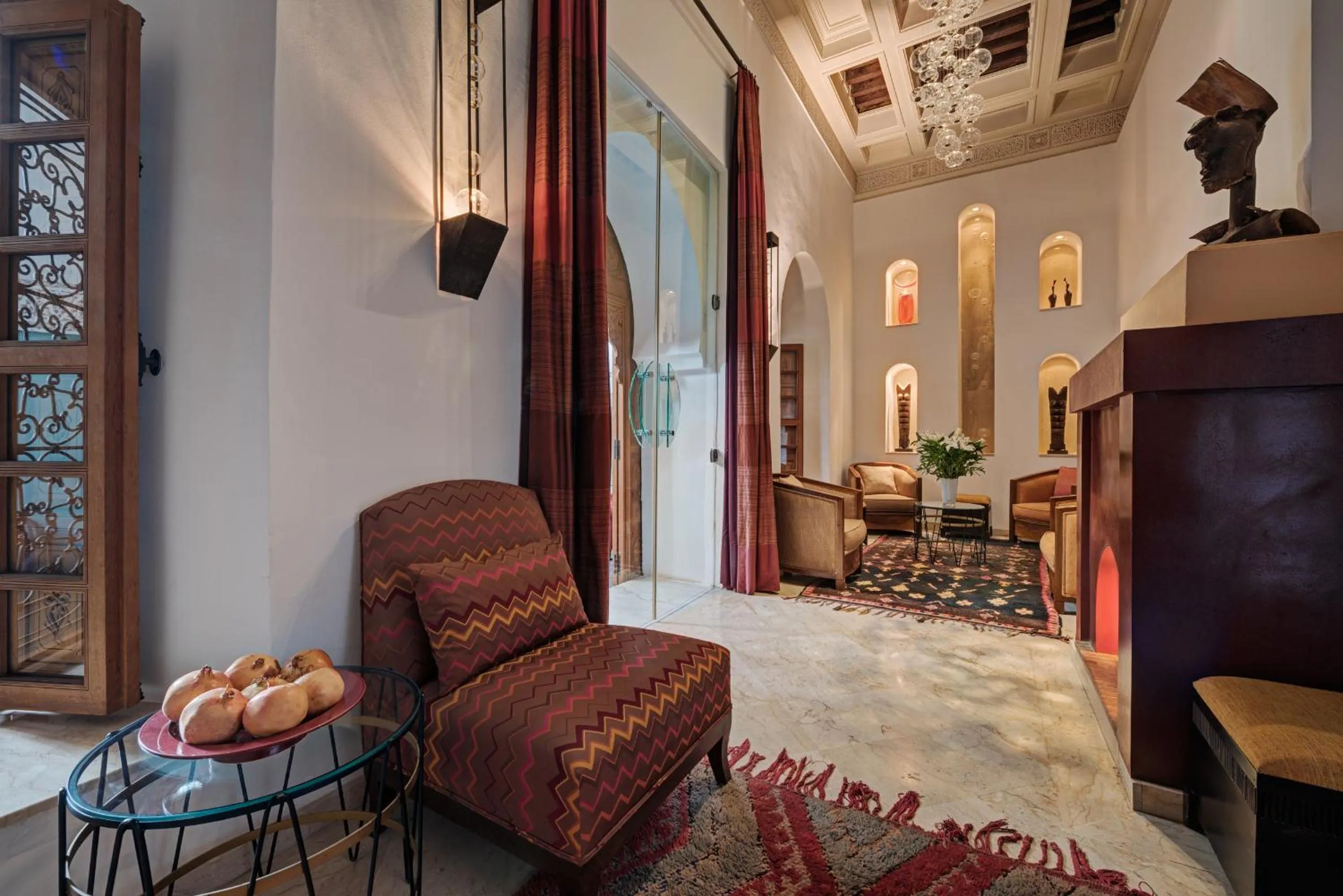 Communal lounge/ TV room in Riad Siwan