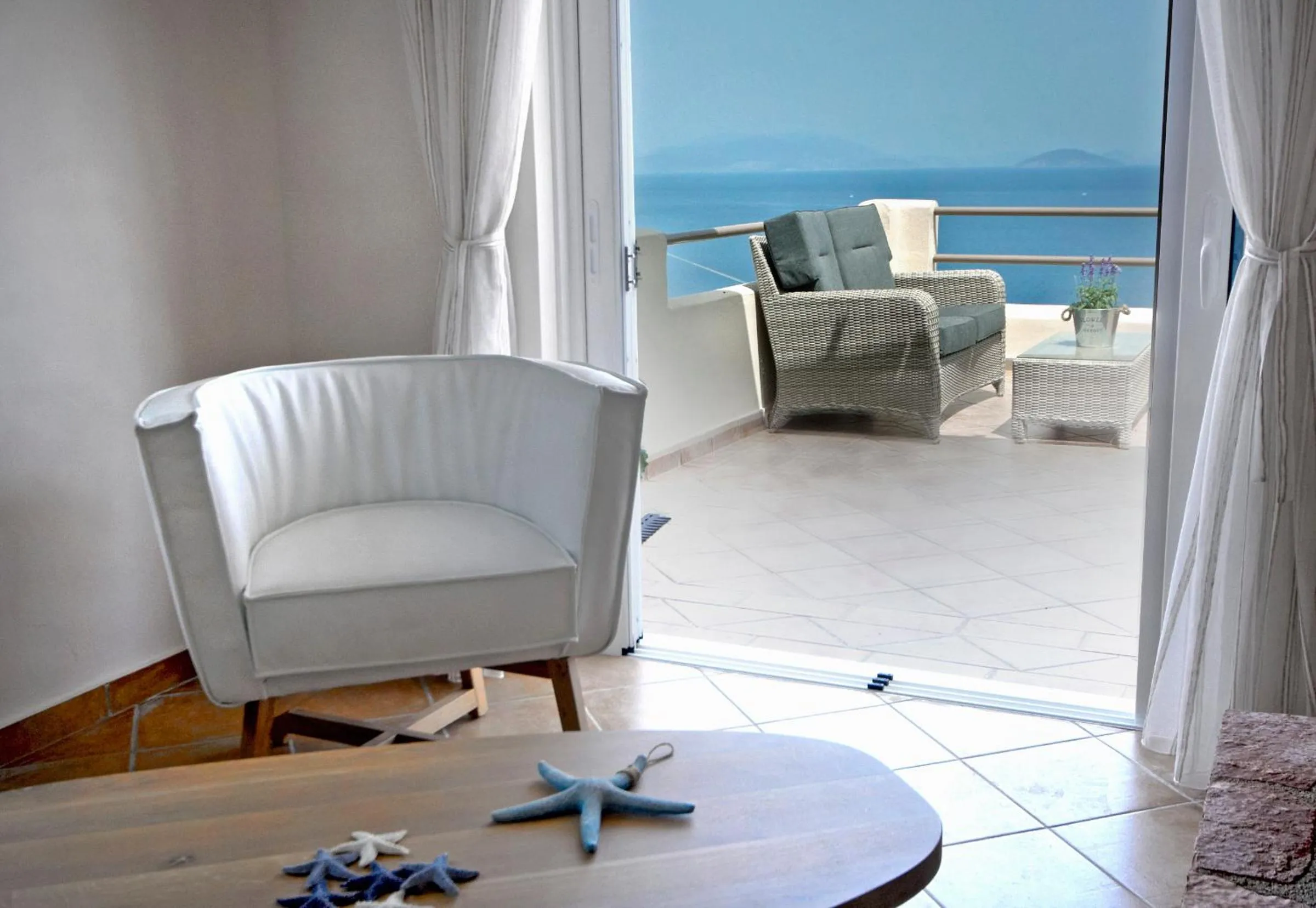 Living room in Blue Horizon Suites