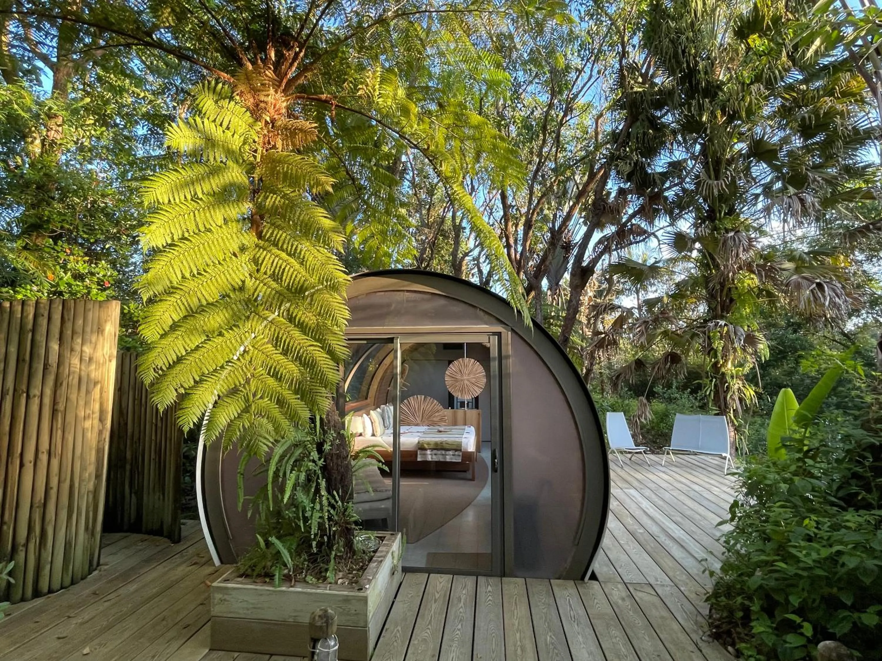 View (from property/room) in Bubble Lodge Bois Chéri Plantation