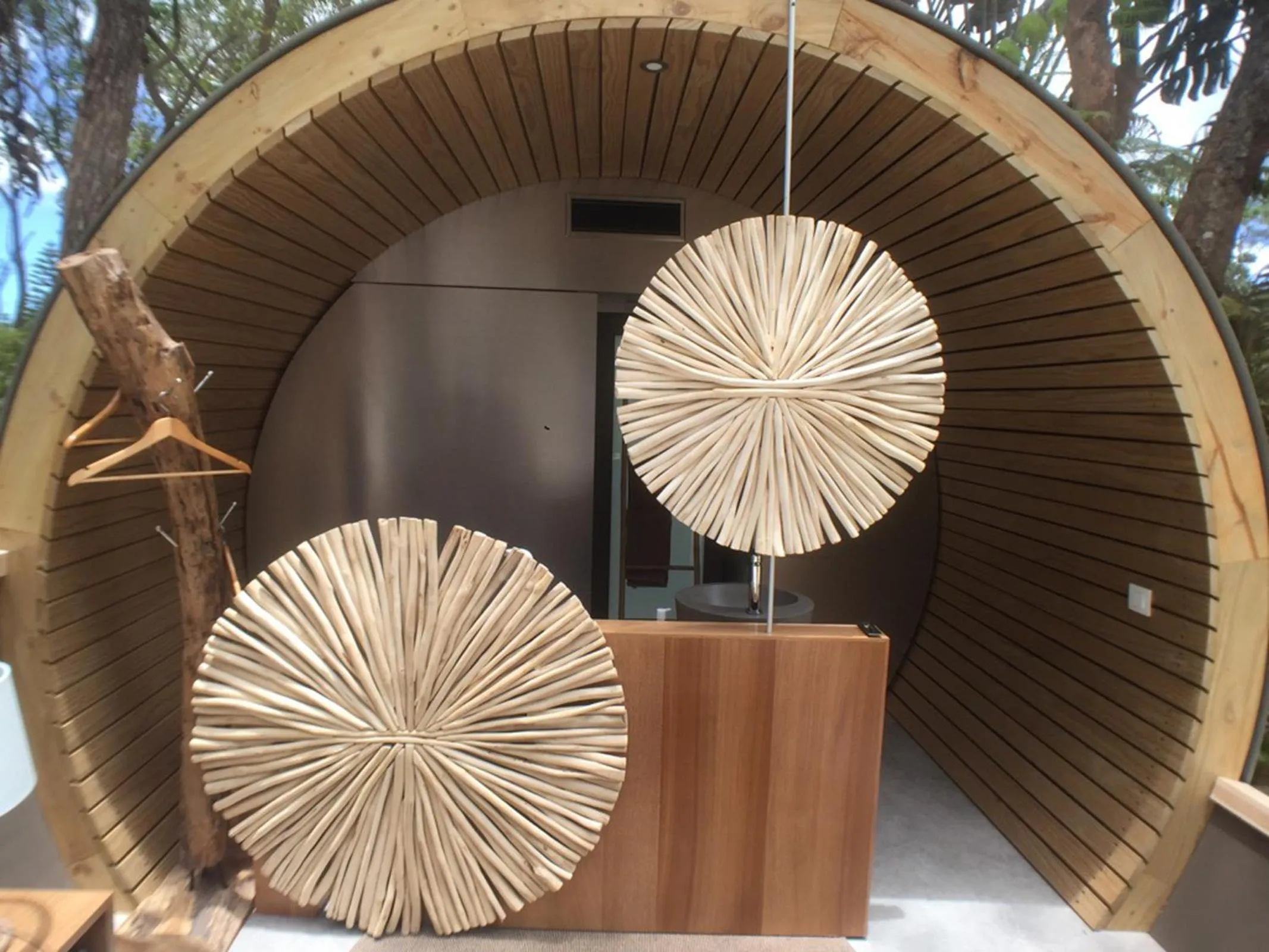 Bathroom in Bubble Lodge Bois Chéri Plantation