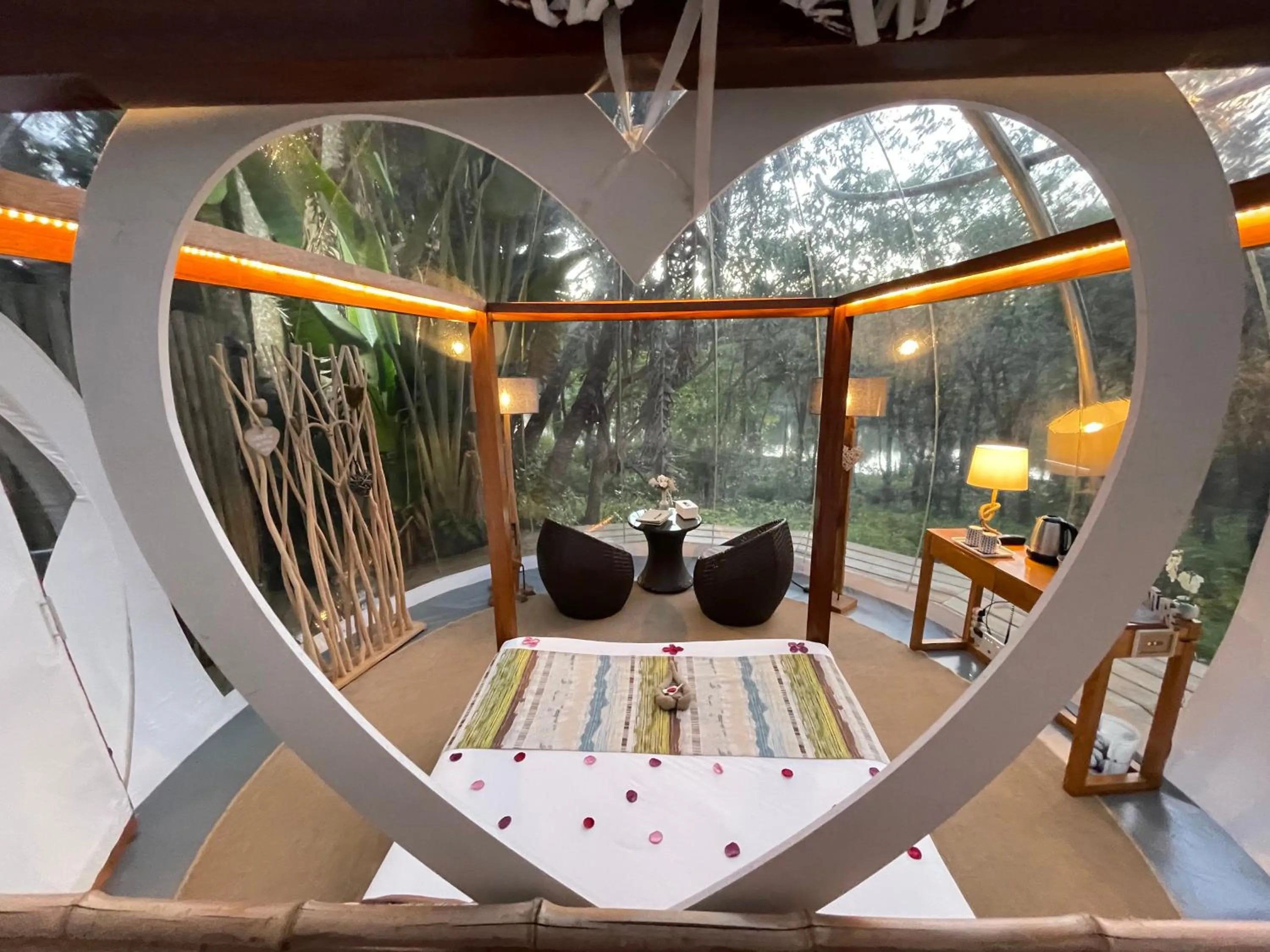 Photo of the whole room in Bubble Lodge Bois Chéri Plantation