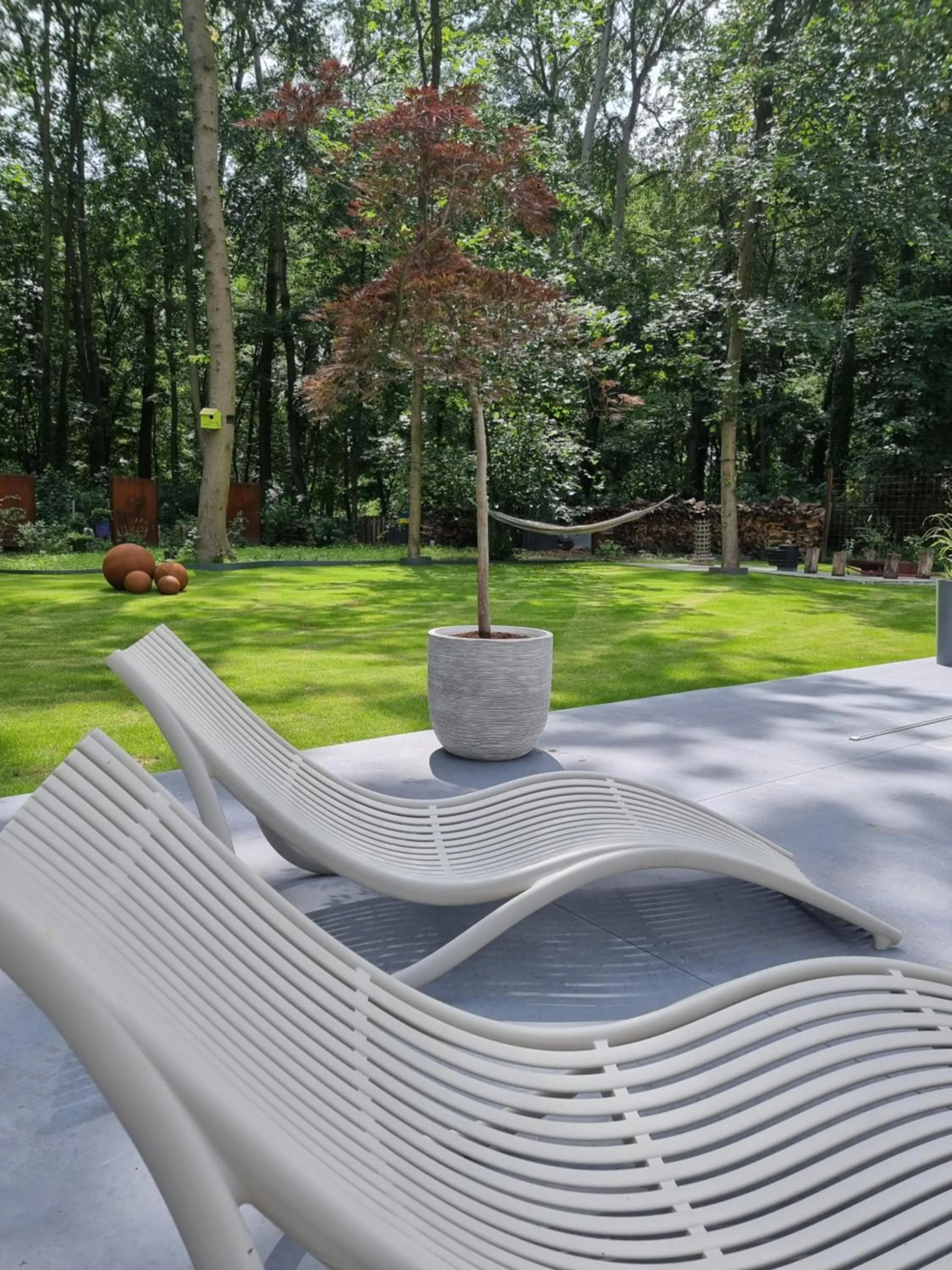 Patio in Table et chambre particulière