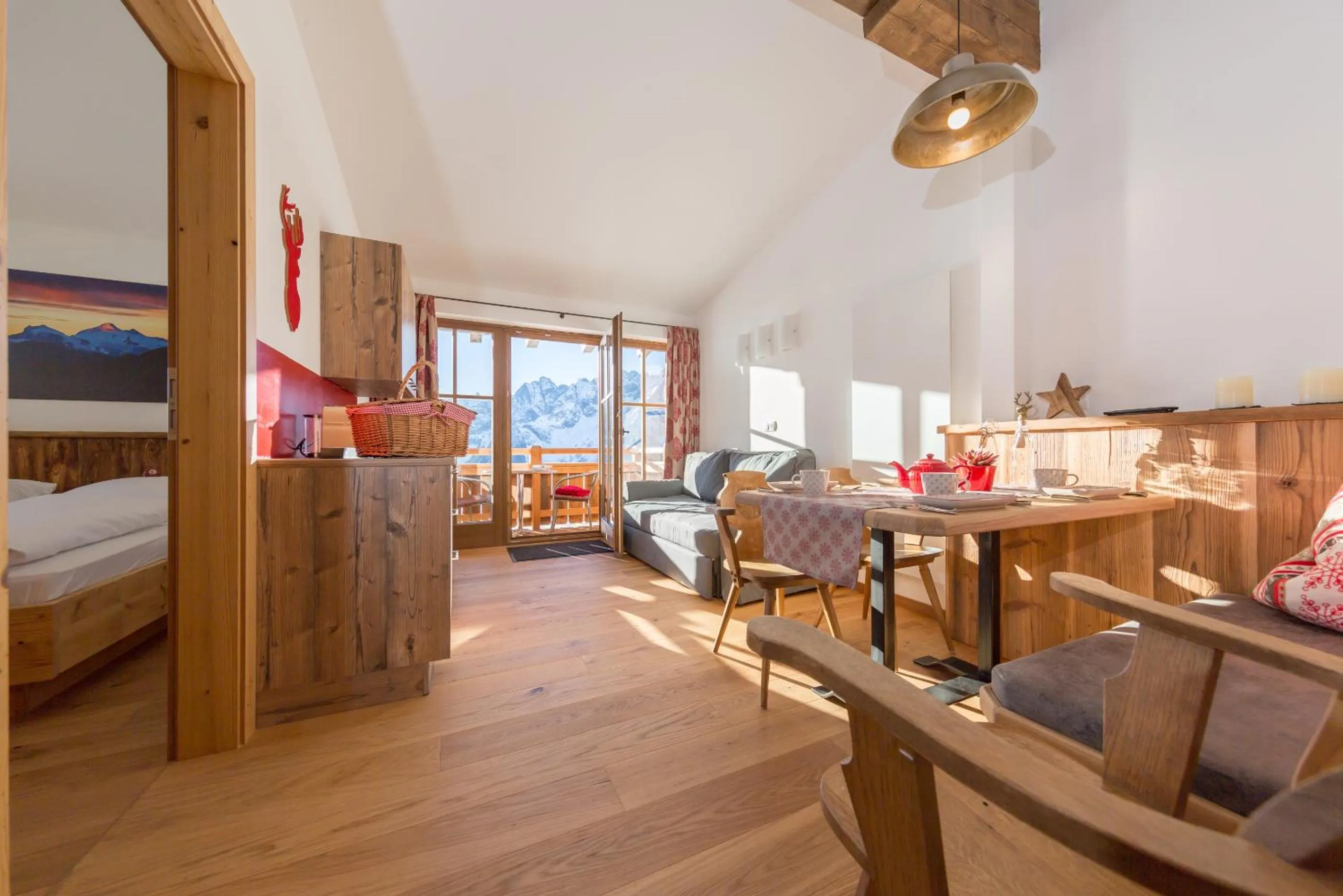 Balcony/Terrace, Bed in Ahornlodge