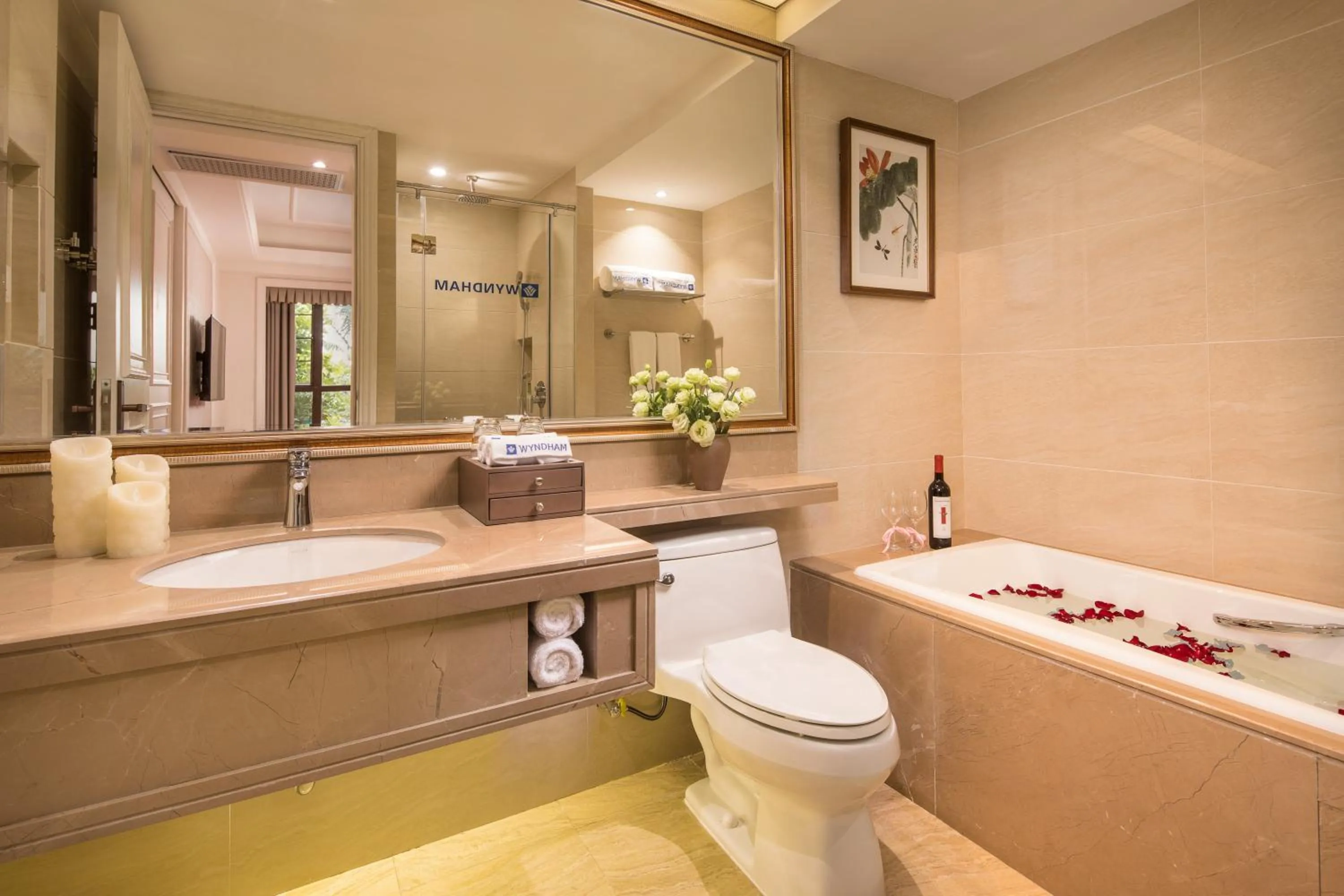 Bathroom in Wyndham Hainan Clearwater Bay Resort