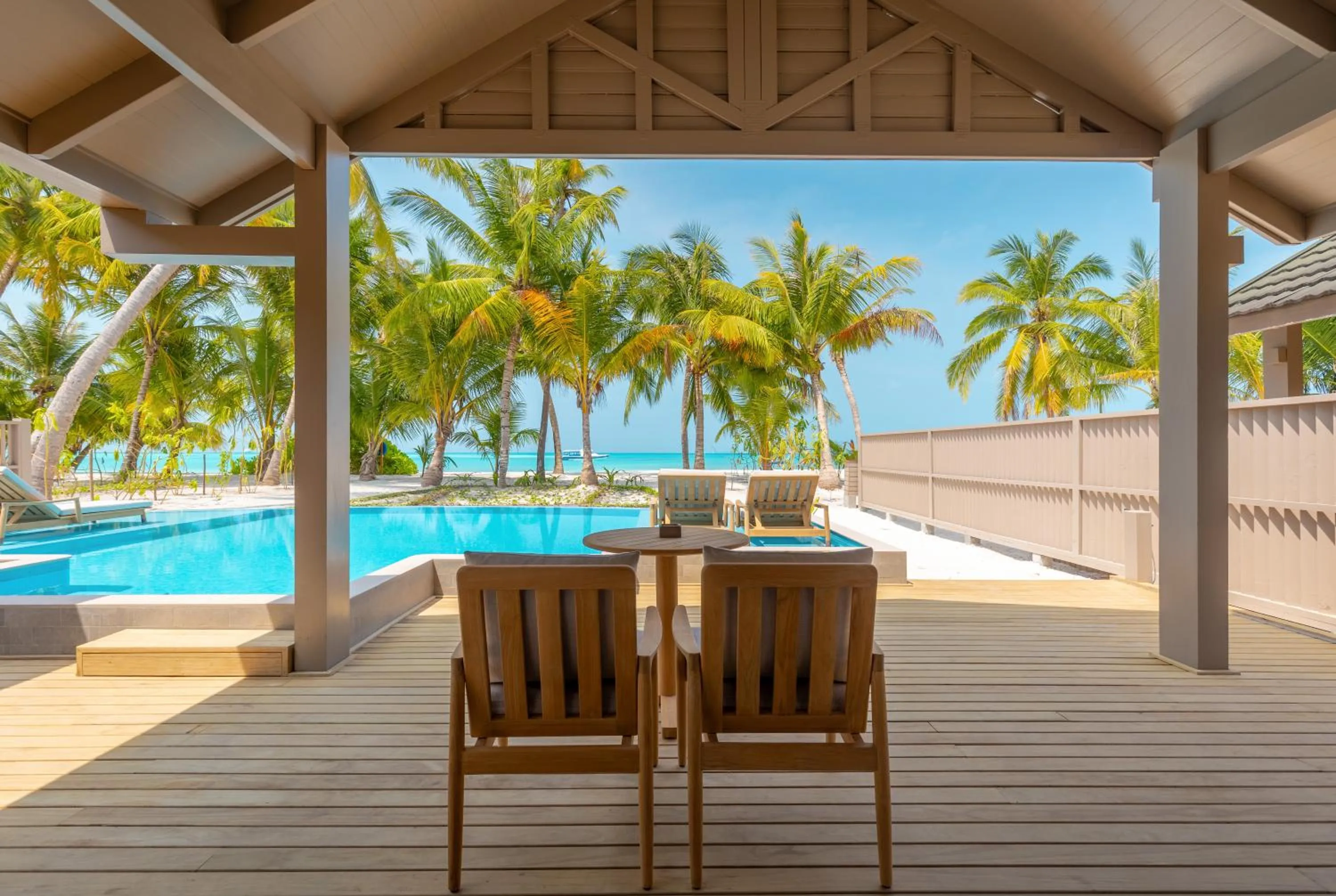 Patio in Meeru Maldives Resort Island